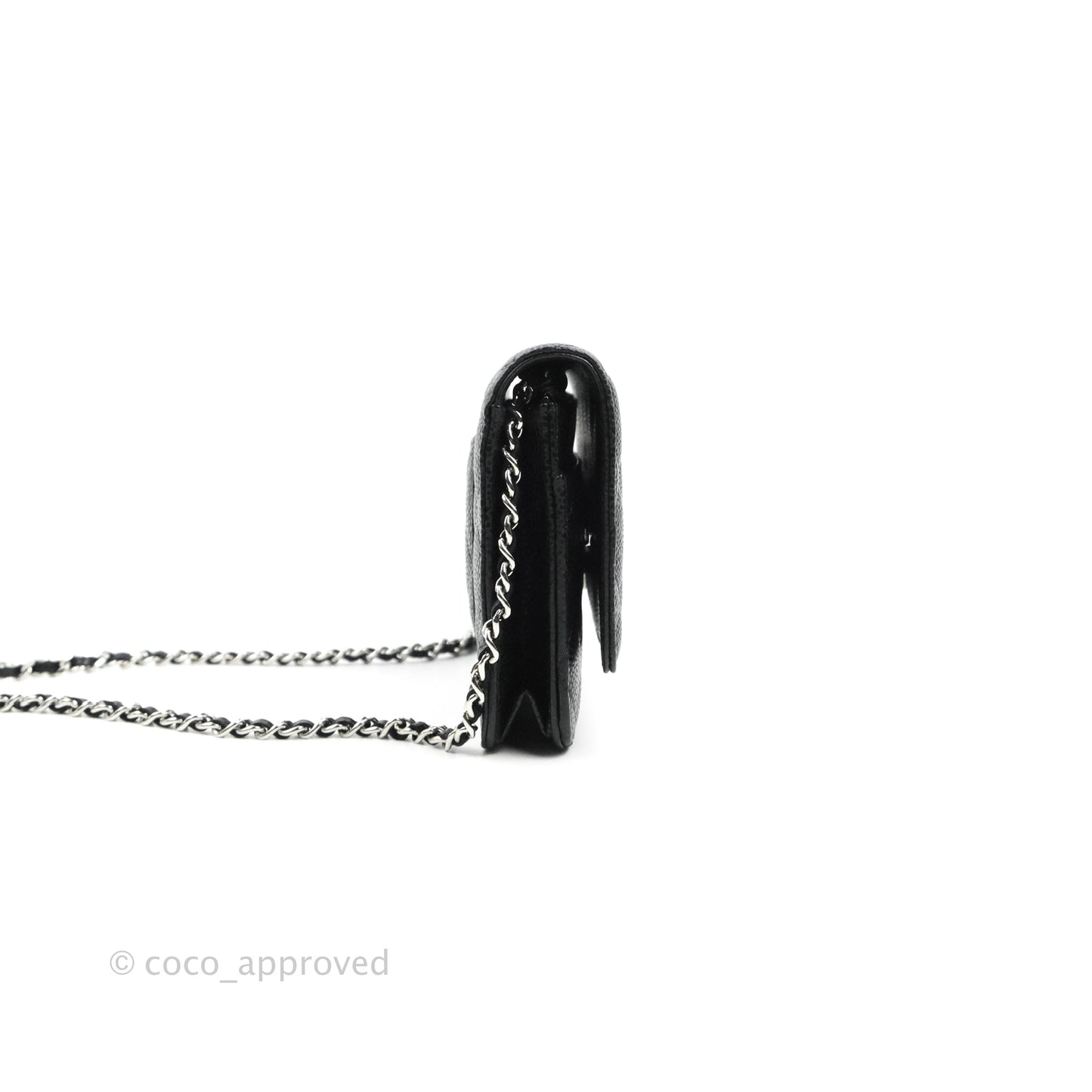 Chanel Quilted Classic WOC Black Caviar Silver Hardware