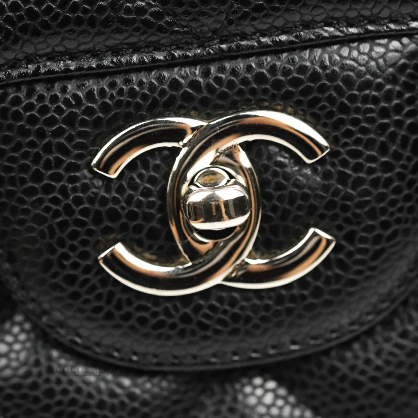 Chanel Classic Jumbo Double Flap Black Caviar Silver Hardware⁣⁣