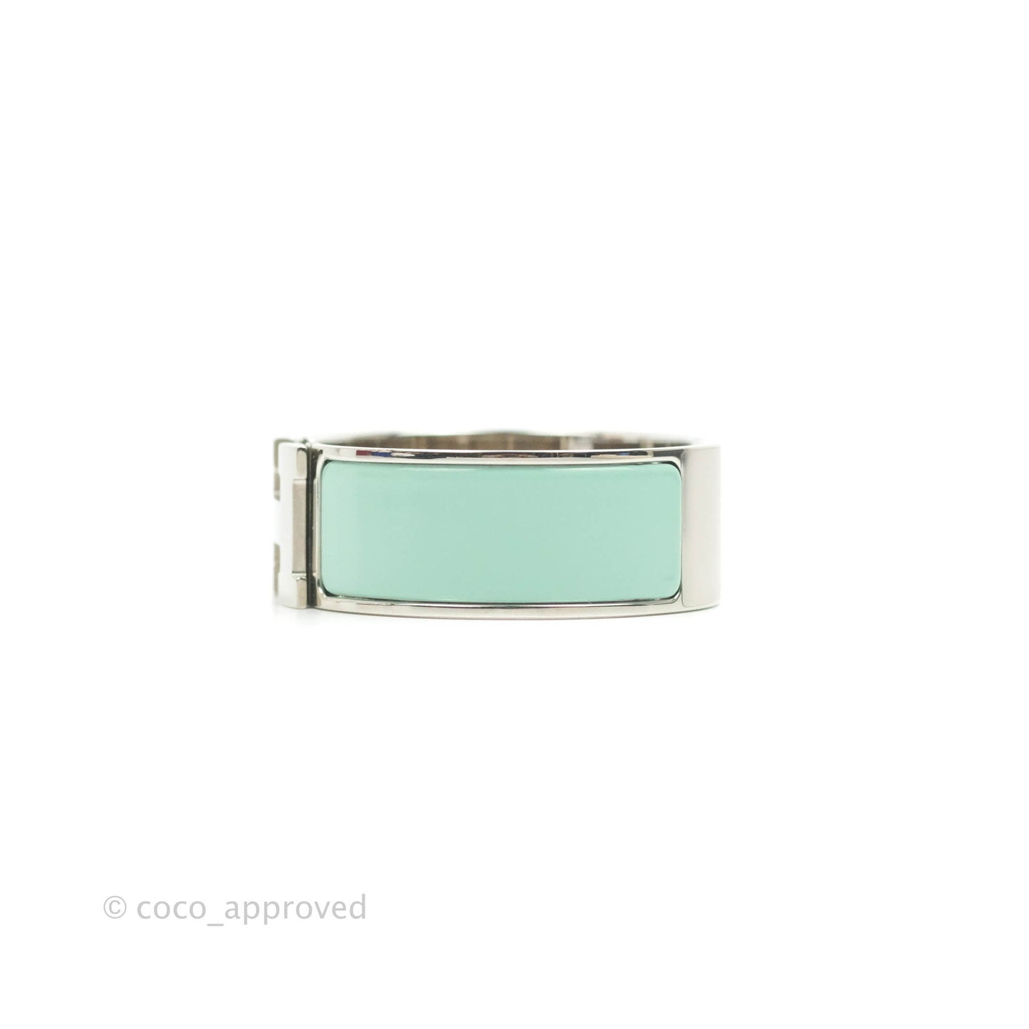 Hermès Clic Clac H Bracelet Tiffany Blue Silver Hardware