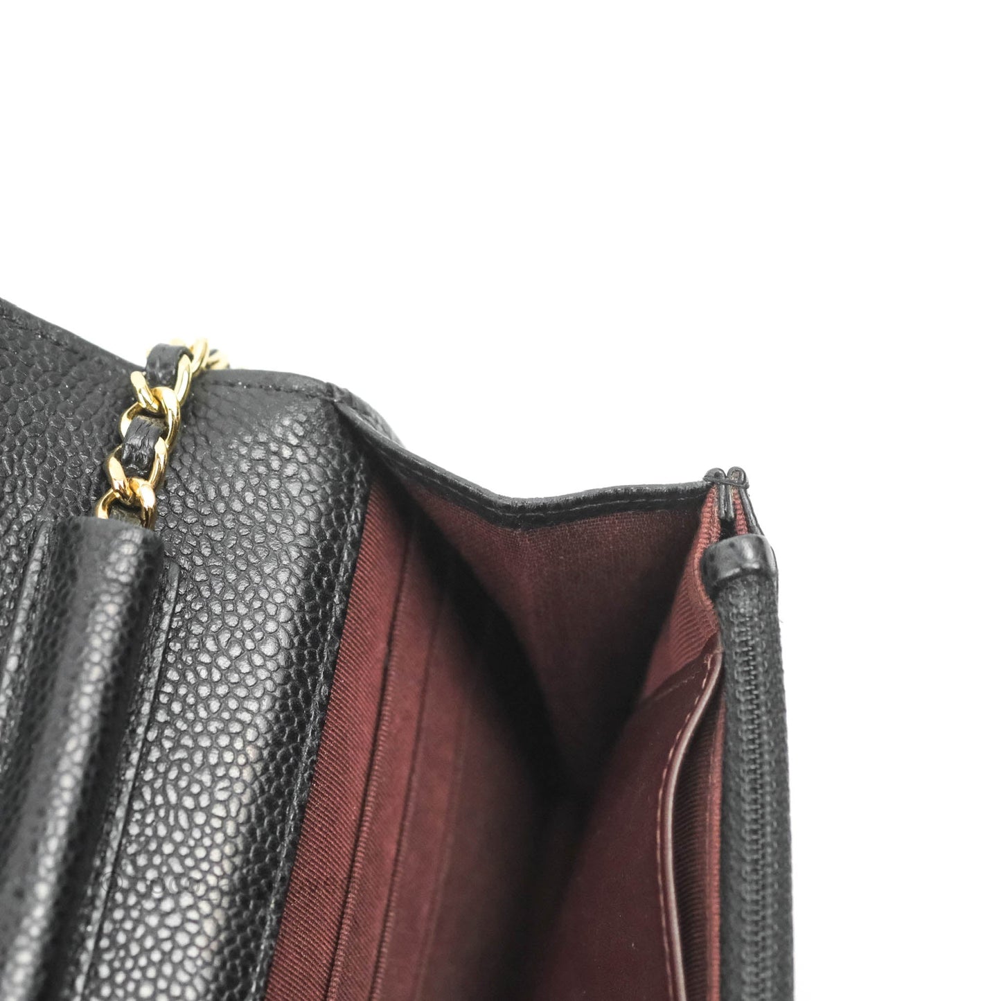 Chanel Quilted Classic WOC Black Caviar Gold Hardware