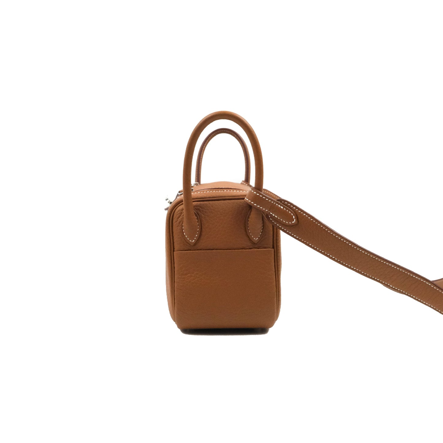 Hermès Mini Lindy 20 Gold Clemence Silver Hardware