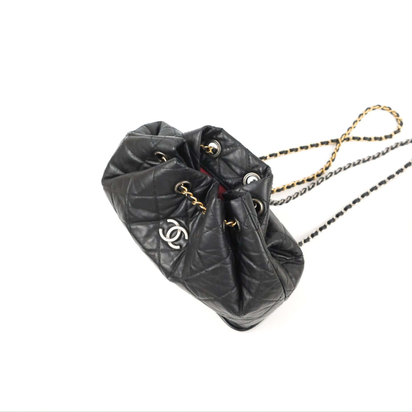Chanel Small Gabrielle Backpack Black Aged Calfskin