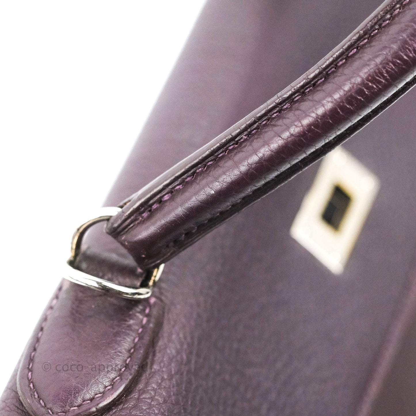 Hermès Retourne Kelly 28 Raisin TPM Palladium Hardware