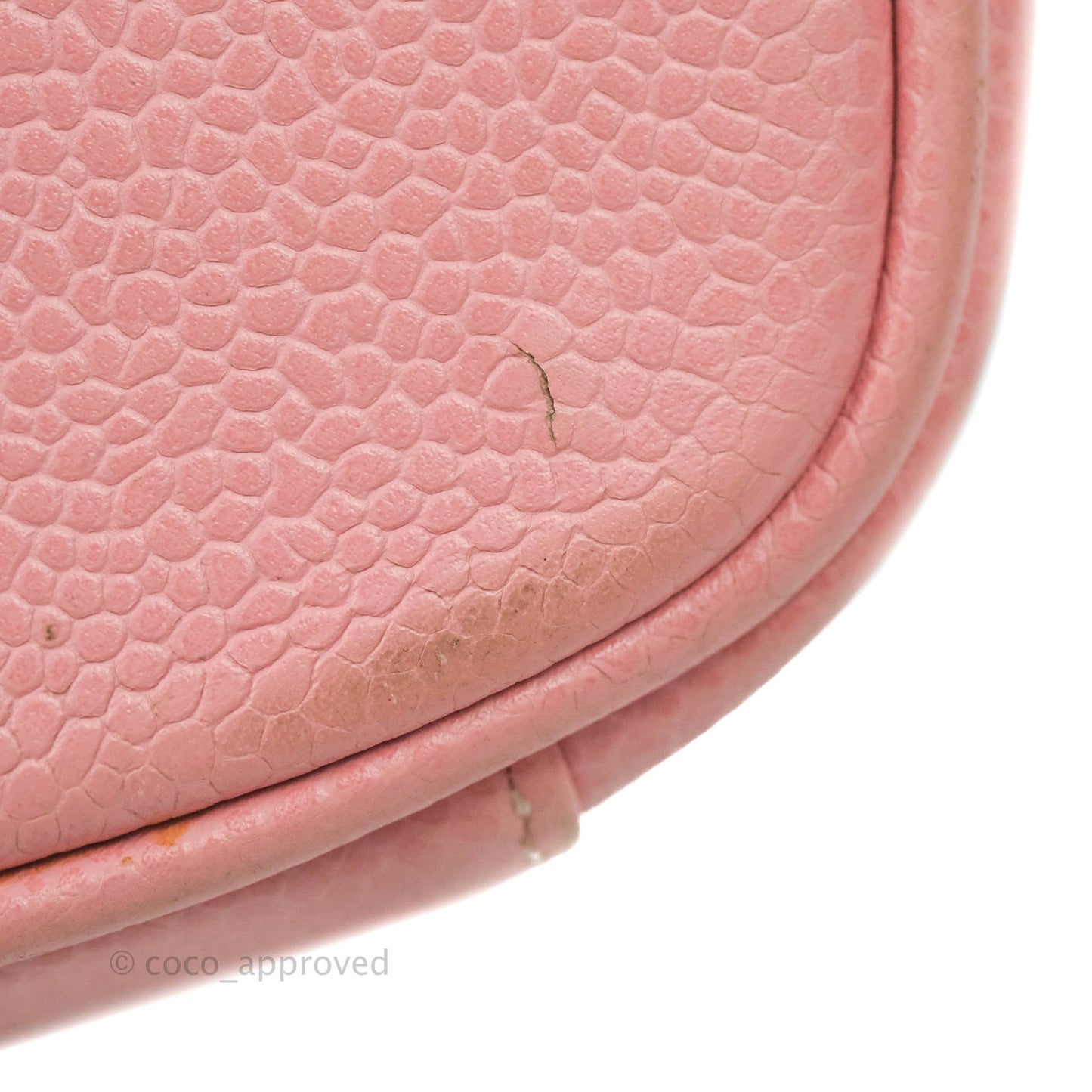 Chanel Vintage Vanity Case Pink Caviar Gold Hardware