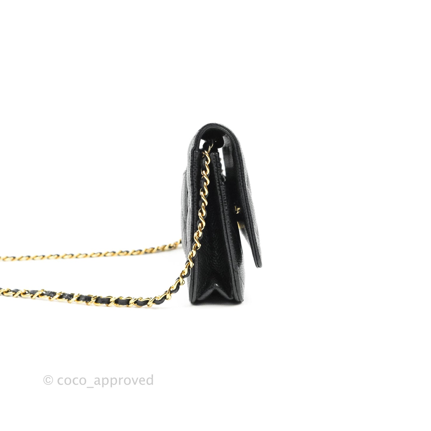 Chanel Quilted Classic WOC Black Caviar Gold Hardware