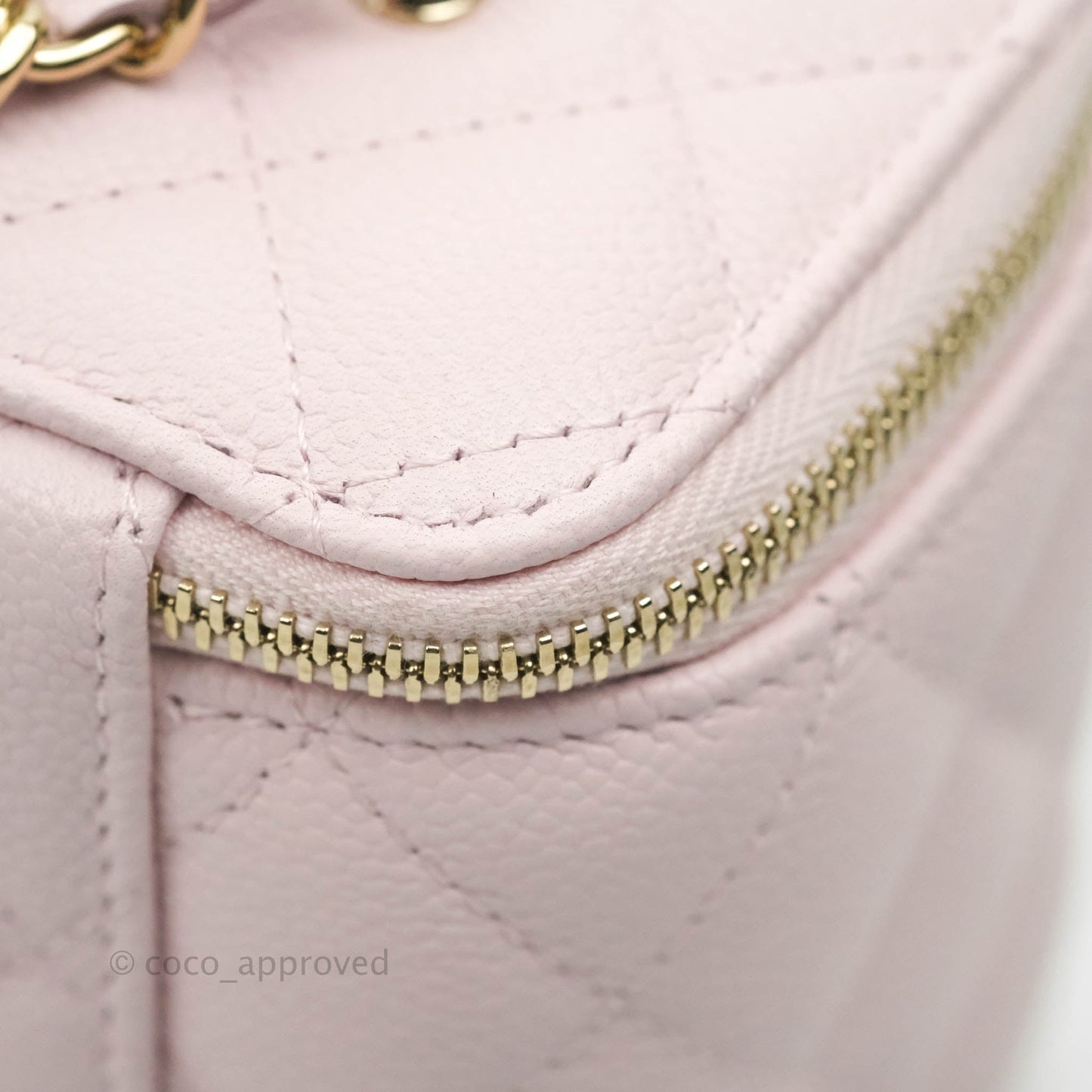 Chanel Vanity with CC Chain Light Pink Caviar Gold Hardware