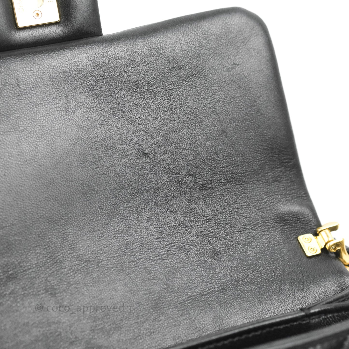 Chanel Small Flap Bag Black Lambskin Aged Gold Hardware 22-23FW