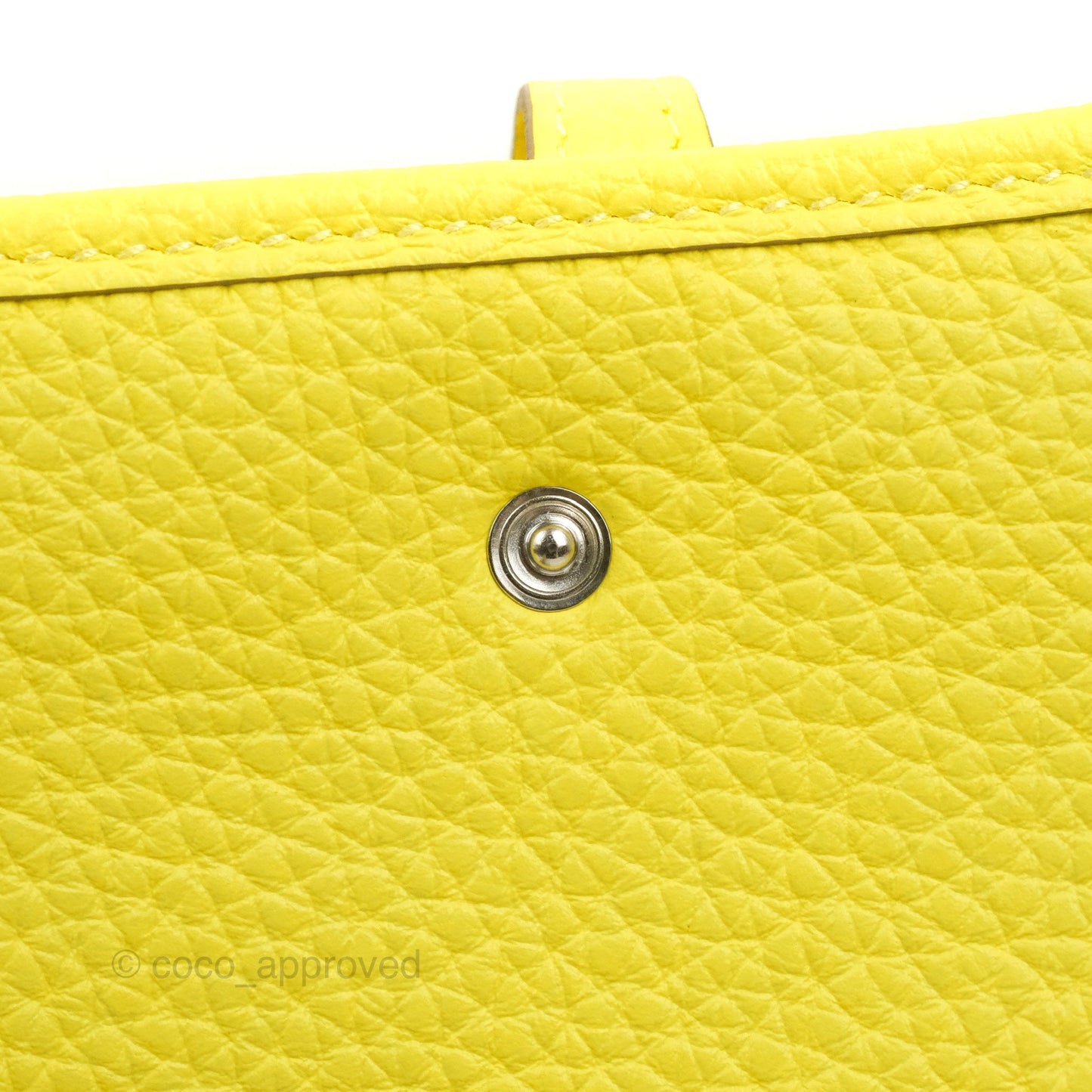 Hermès Mini Evelyne 16 Lime Clemence Palladium Hardware