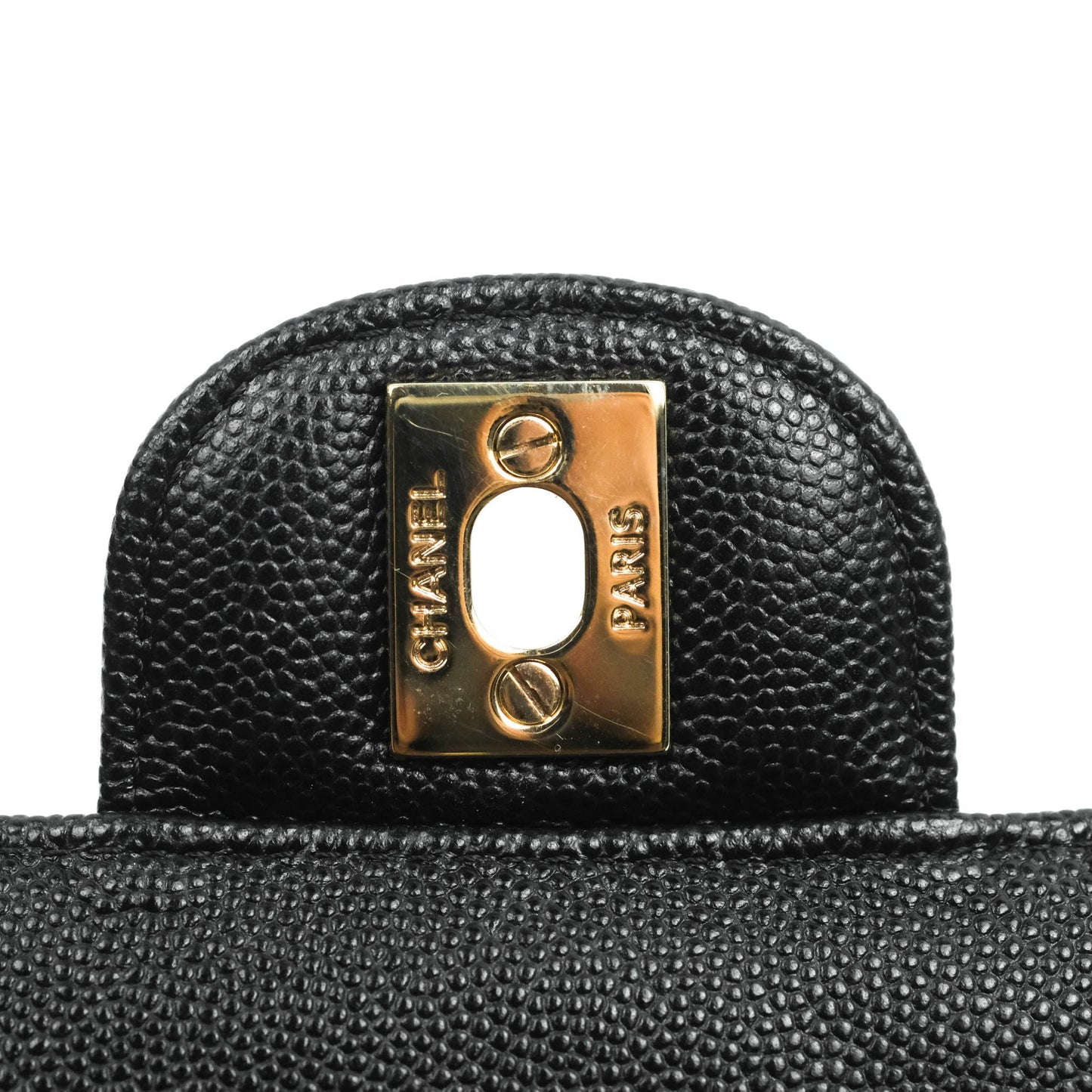 Chanel Chevron Mini Rectangular Flap Black Caviar Gold Hardware