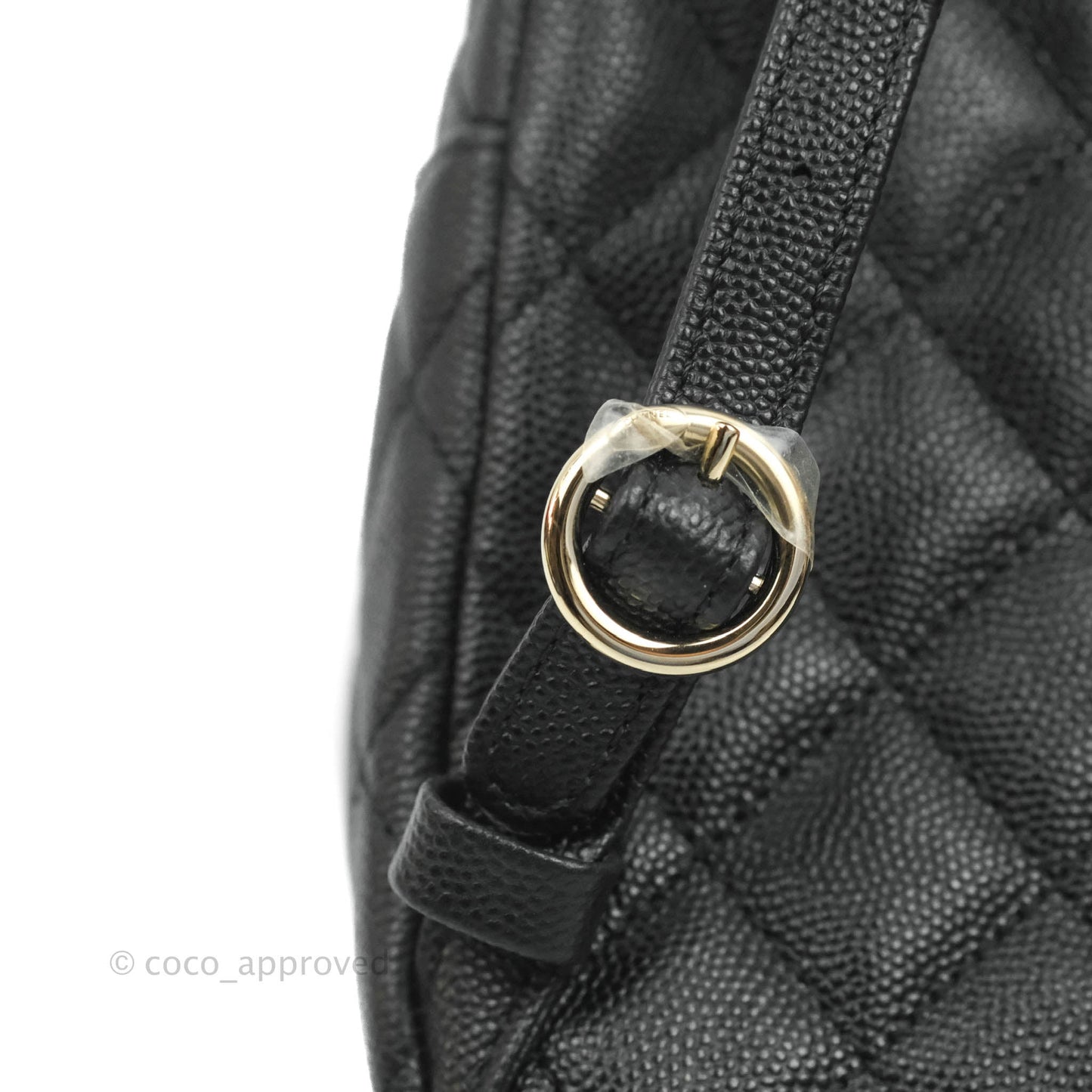 Chanel Quilted Small CC Day Backpack Black Caviar Gold Hardware