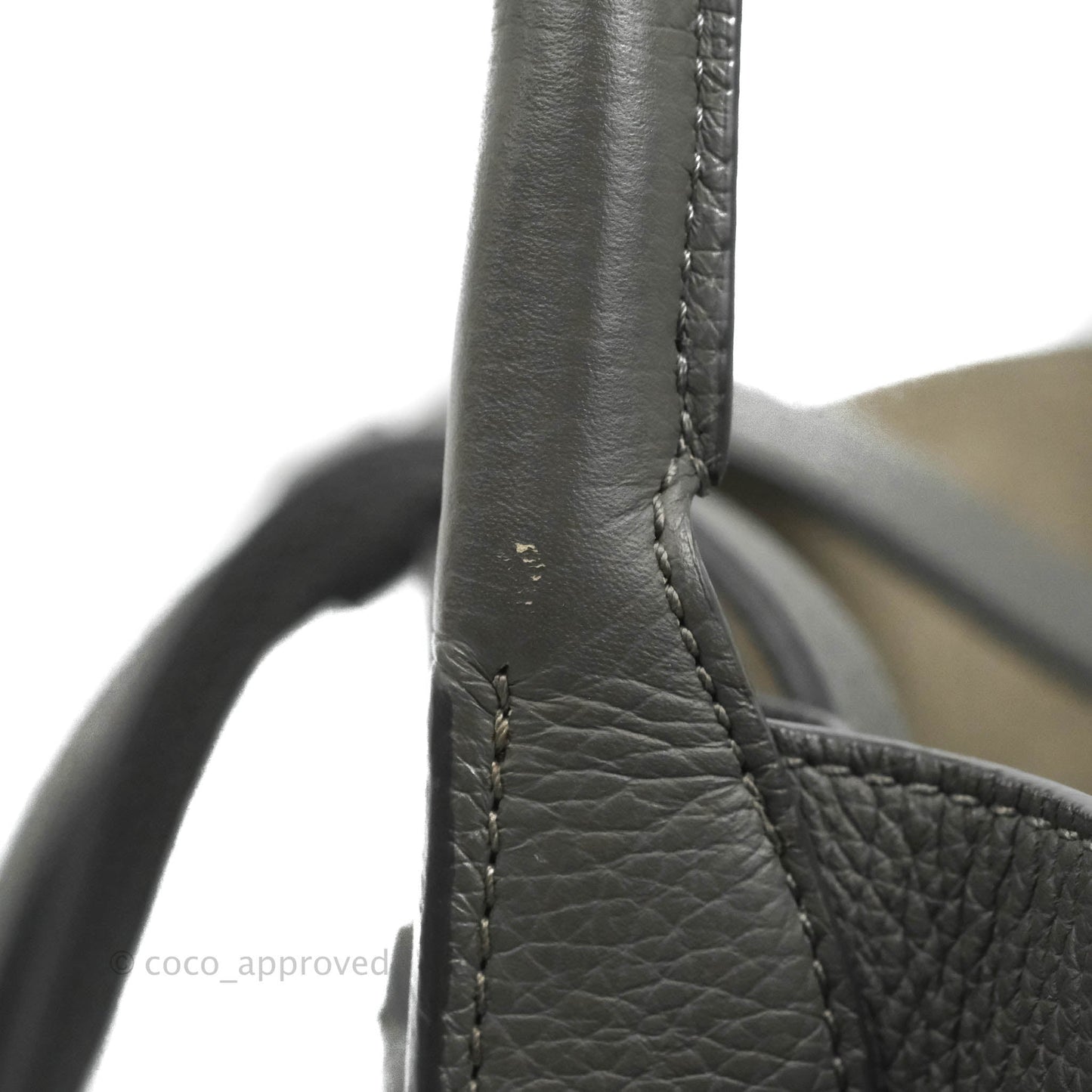 Celine Big Bag Nano Bucket Grey Grained Calfskin