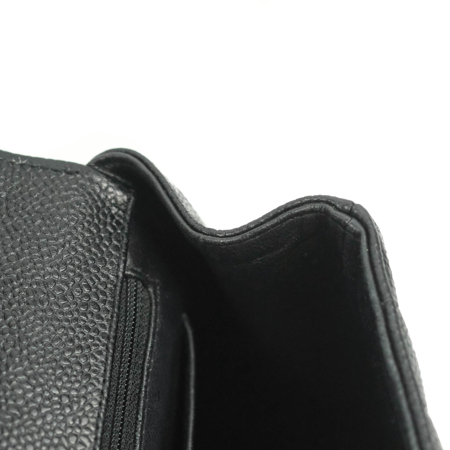 Chanel Vintage Chevron Envelope Flap Bag Black Caviar 24K Gold Hardware