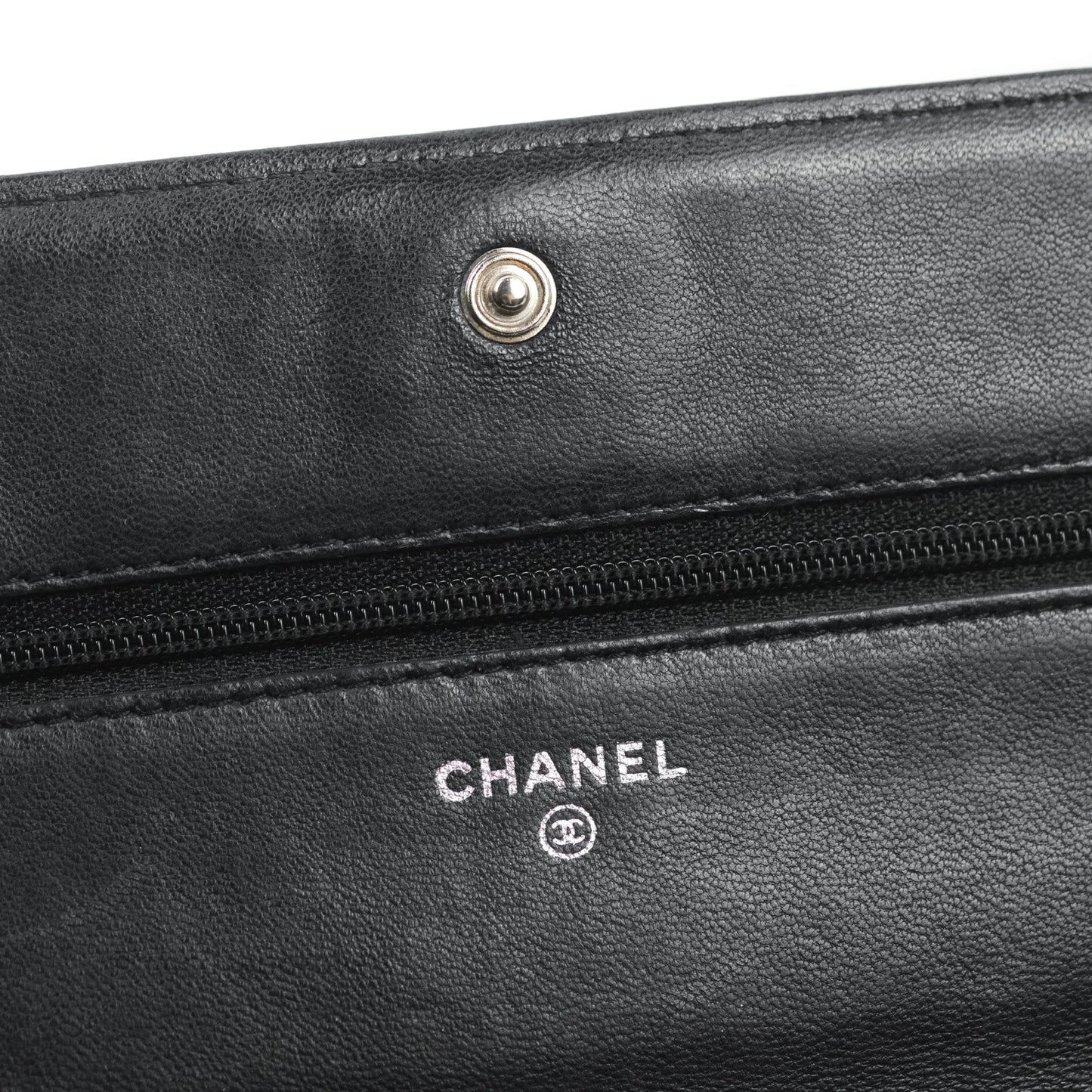Chanel Boy Wallet on Chain WOC Black Lambskin Ruthenium Hardware