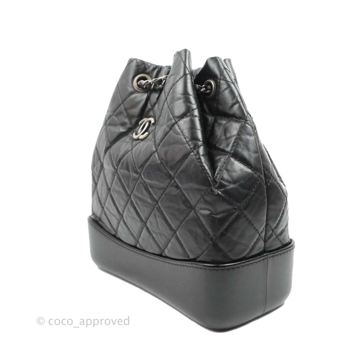 Chanel Small Gabrielle Backpack Black Aged Calfskin