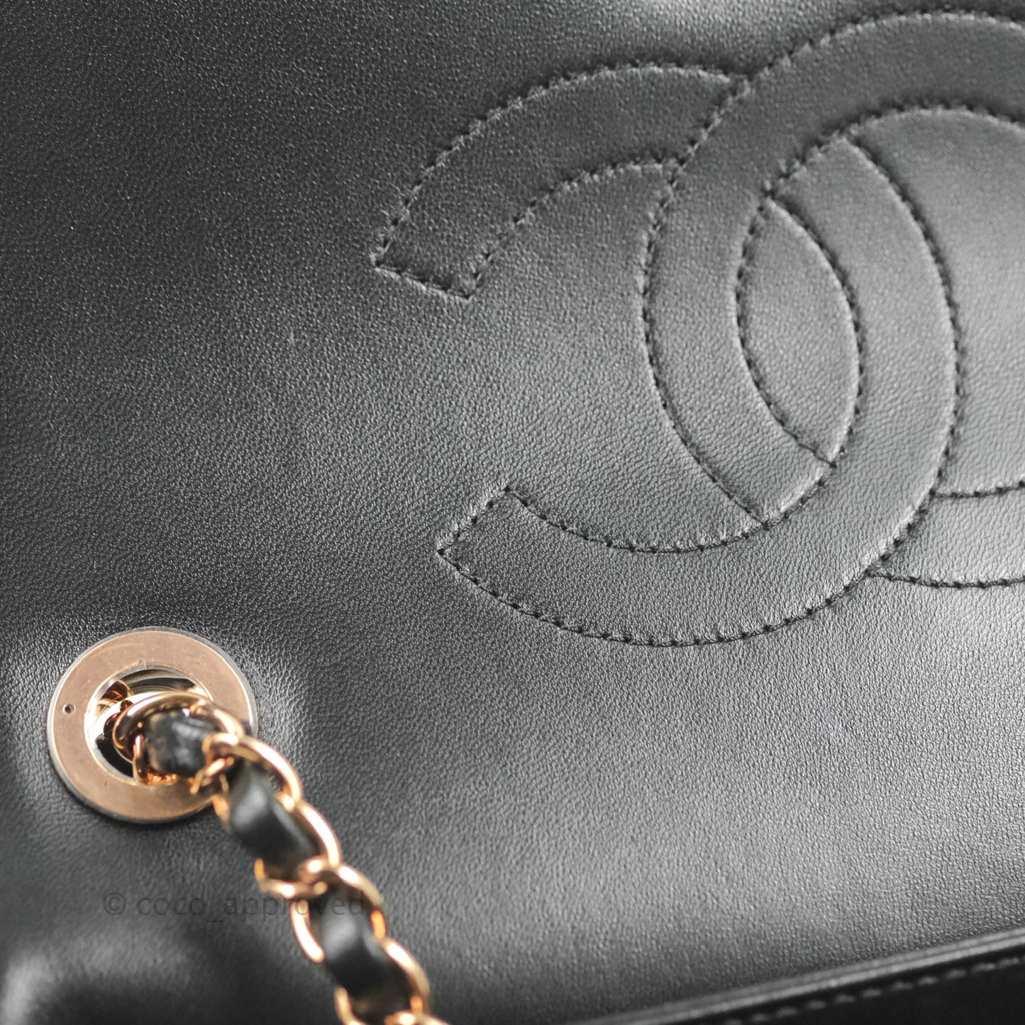 Chanel Small Trendy CC Black Lambskin Rose Gold Hardware 22C