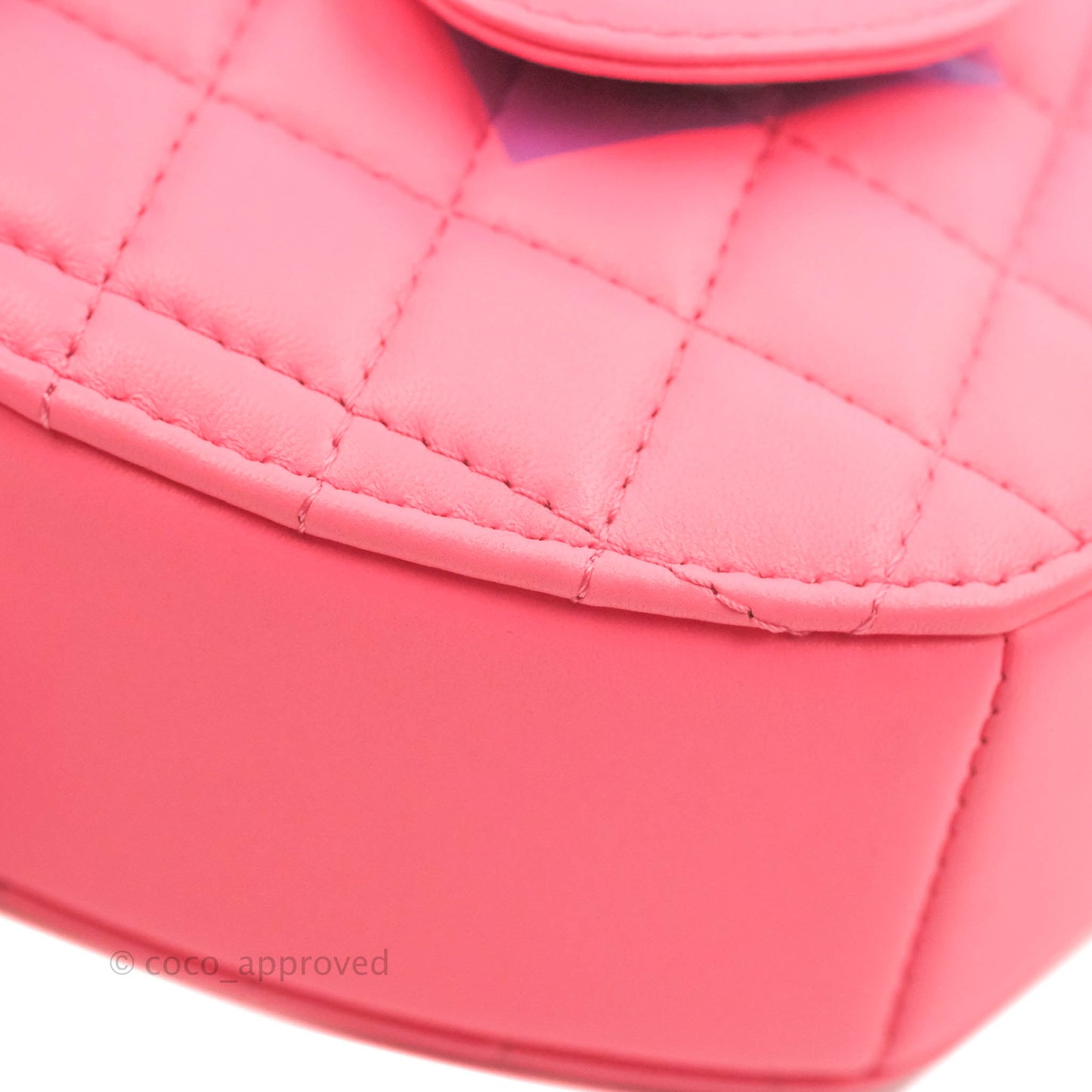 Chanel Large Heart Bag Pink Lambskin Gold Hardware 22S