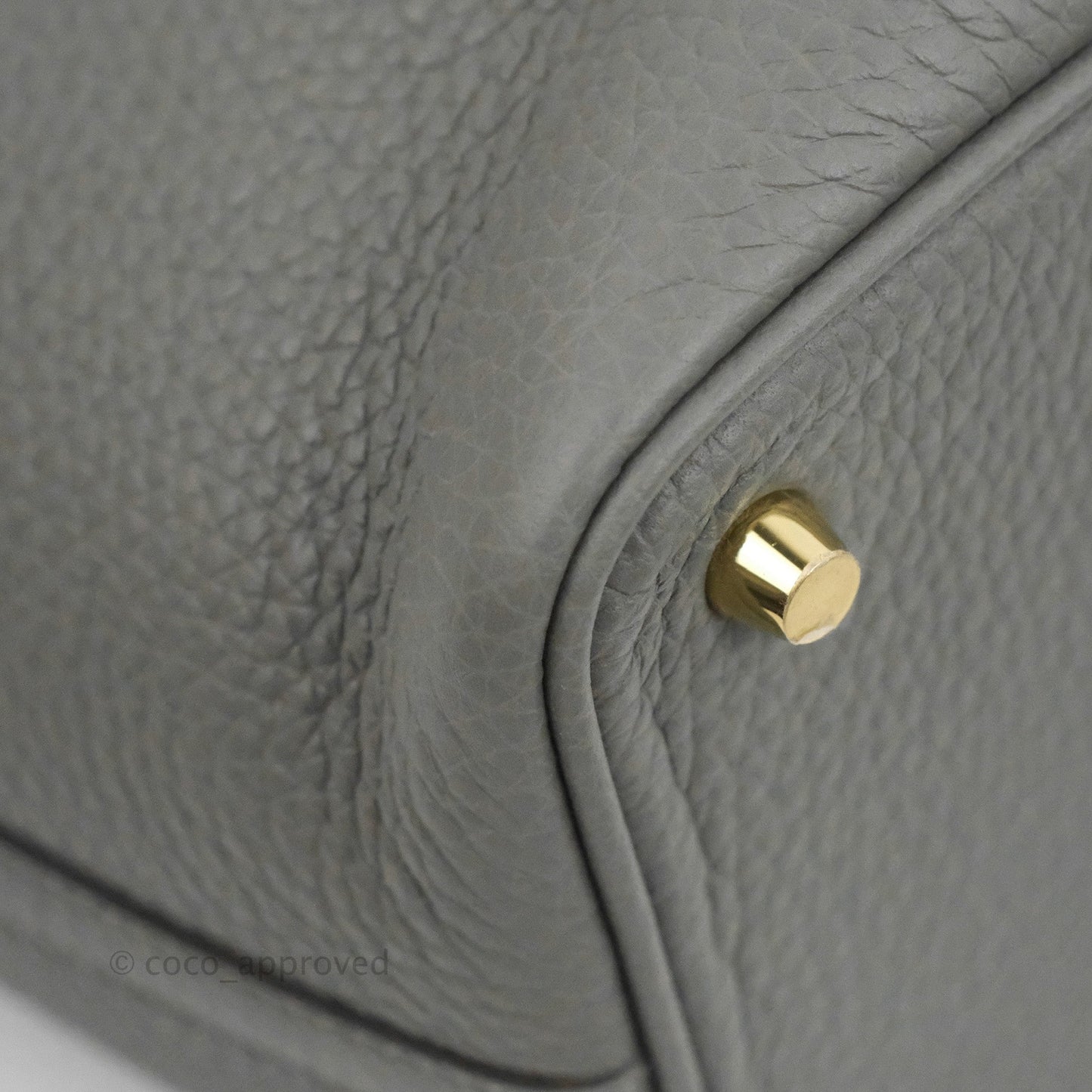 Hermès Picotin Lock 18 Gris Meyer 0L Clemence Gold Hardware