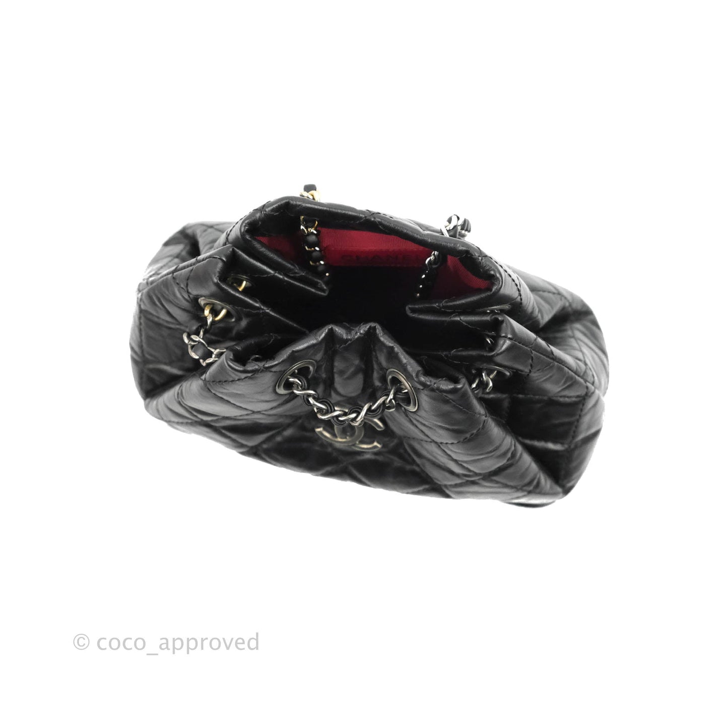 Chanel Small Gabrielle Backpack Black Aged Calfskin