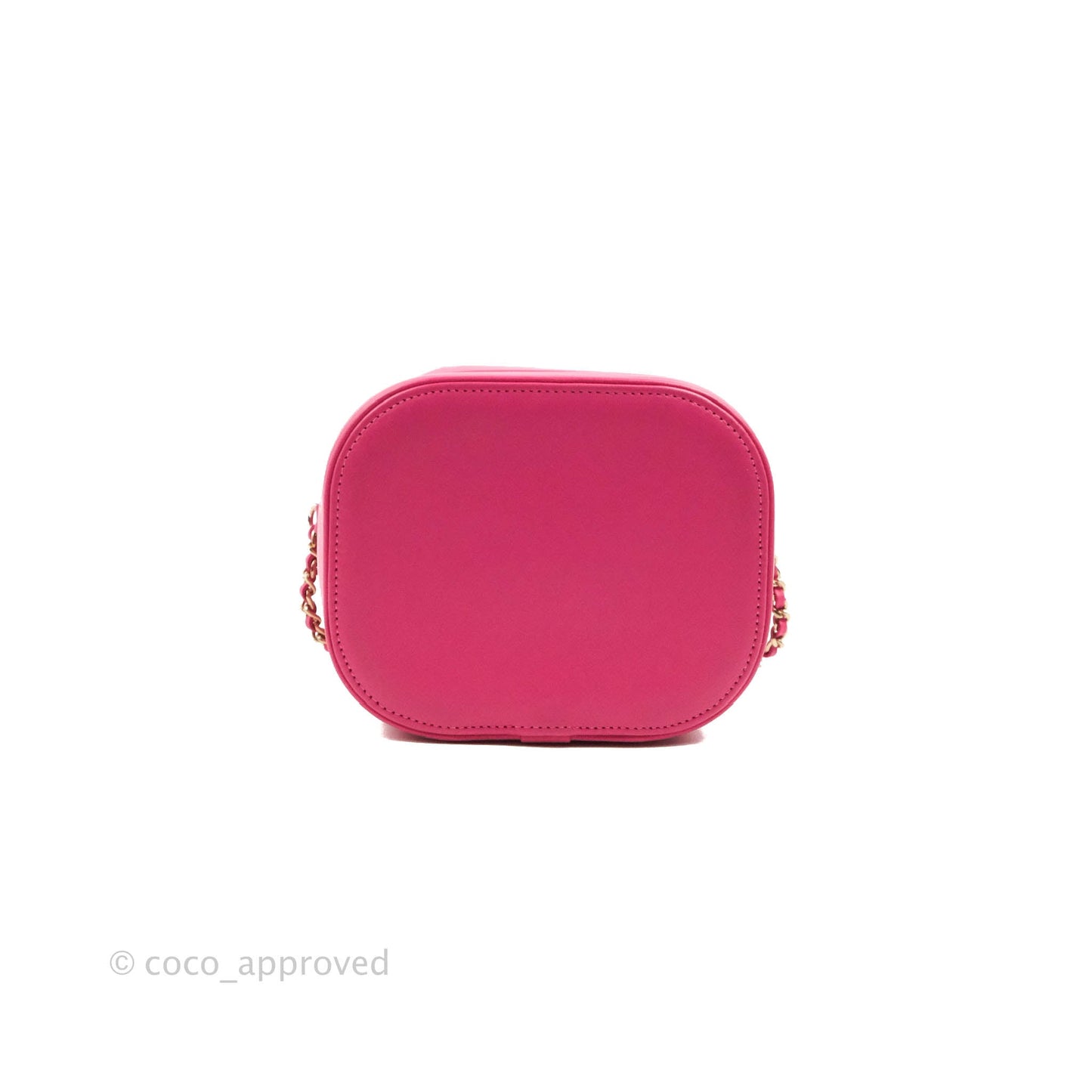 Chanel CC Mania Vanity Case Pink Lambskin Gold Hardware