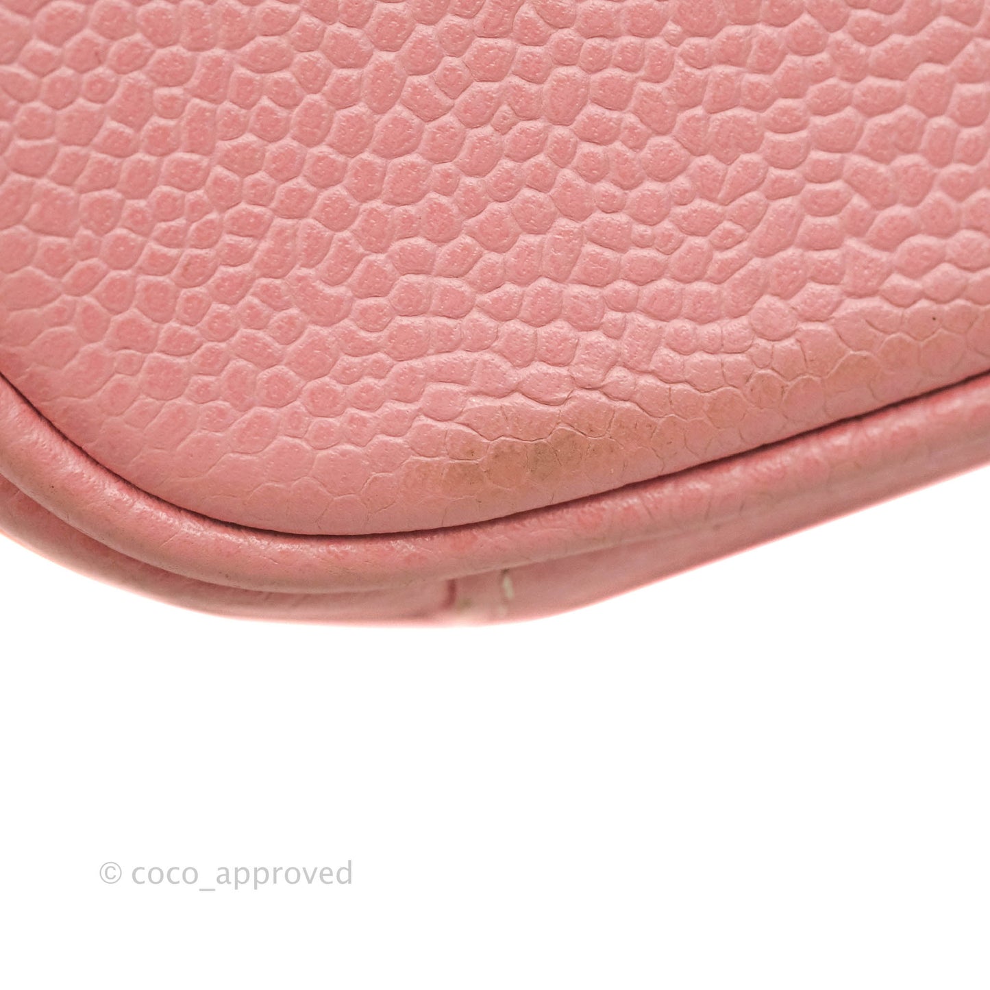 Chanel Vintage Vanity Case Pink Caviar Gold Hardware