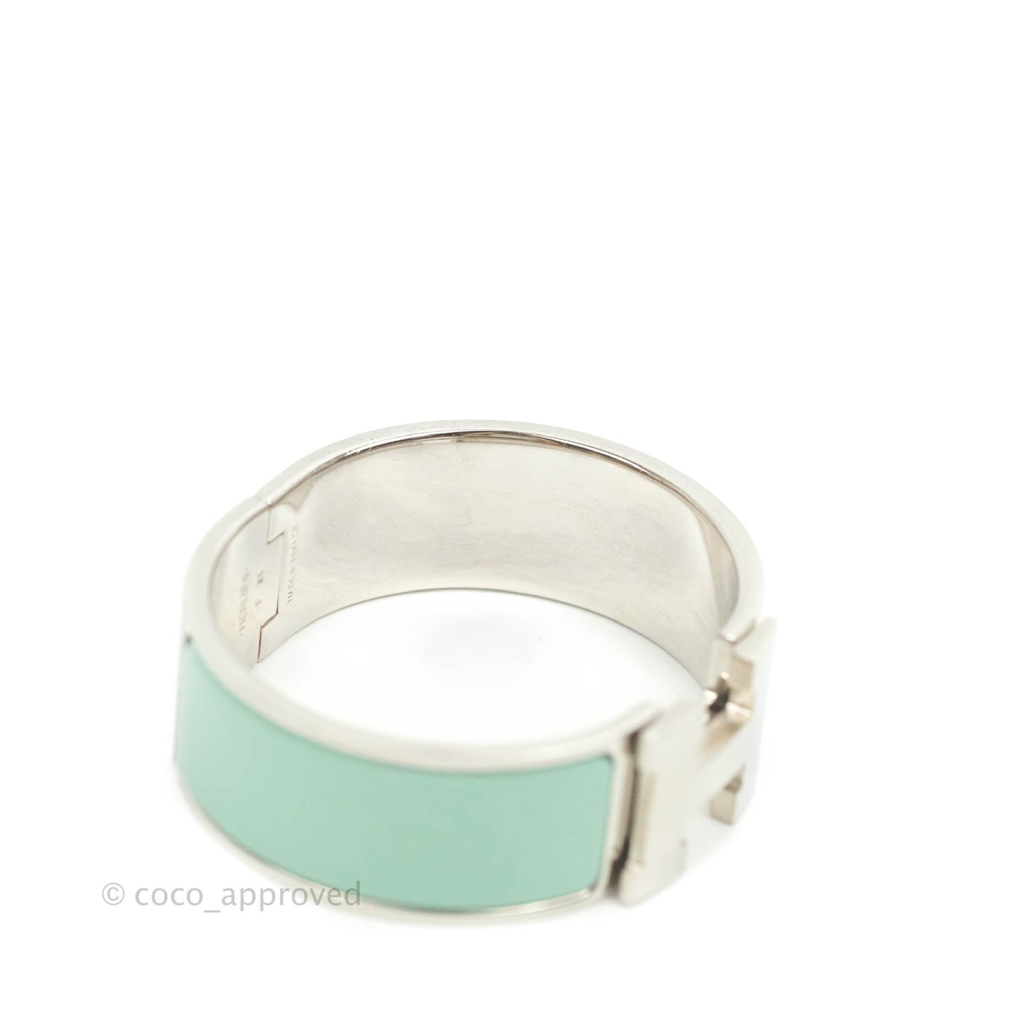 Hermès Clic Clac H Bracelet Tiffany Blue Silver Hardware