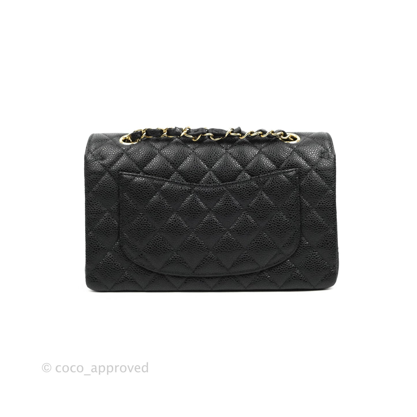 Chanel Small Classic Quilted Flap Black Caviar Gold Hardware