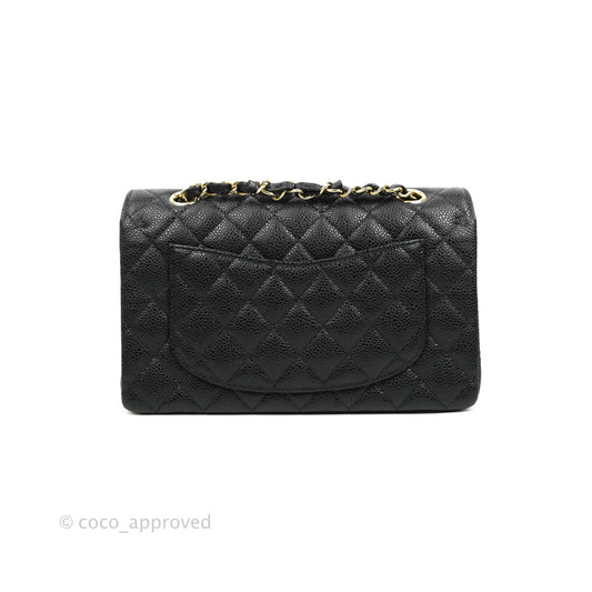 Chanel Small Classic Quilted Flap Black Caviar Gold Hardware