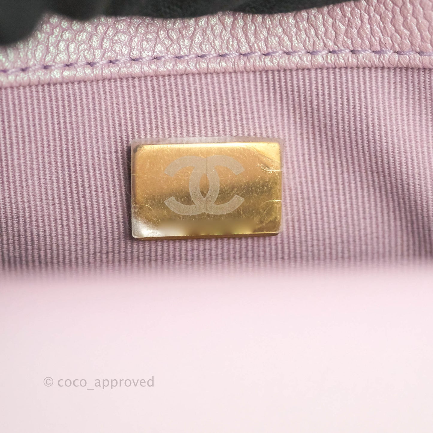 Chanel Quilted My Perfect Mini Iridescent Pink Caviar Aged Gold Hardware 21K