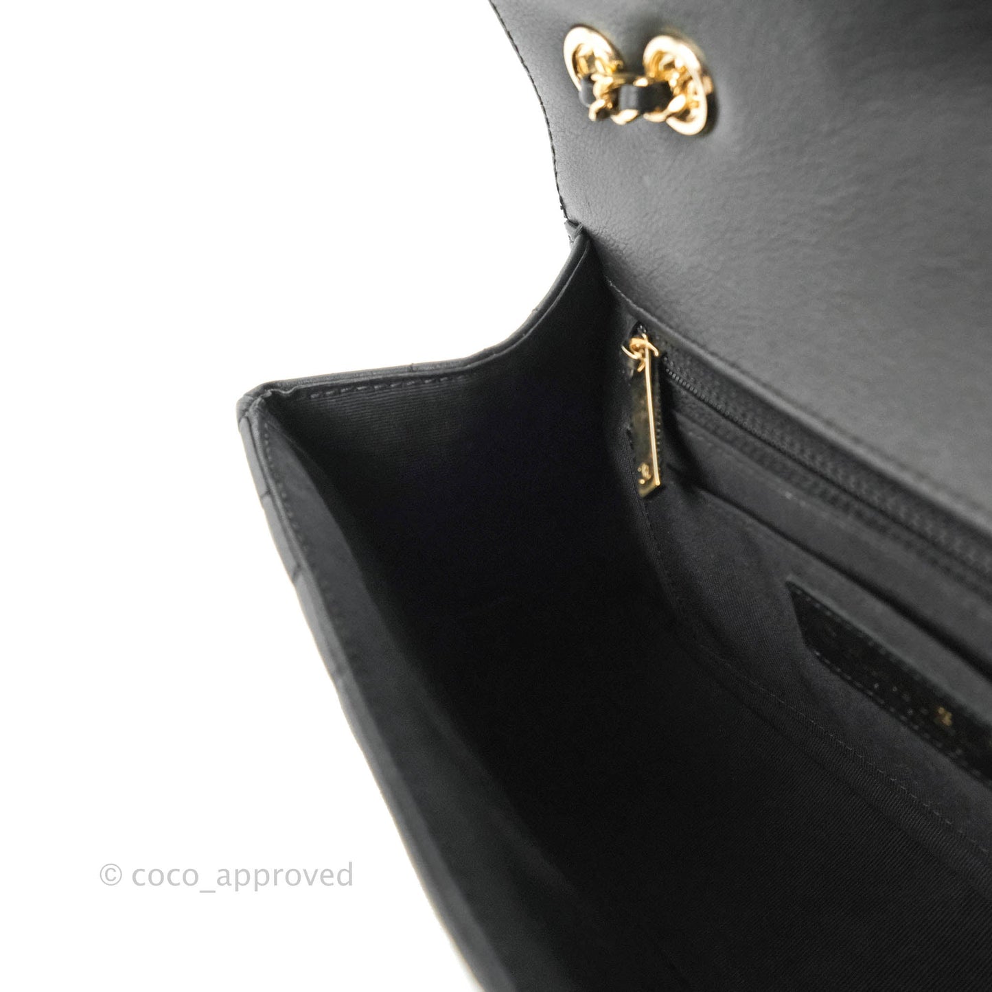 Chanel Small Statement Chevron Flap Bag Black Gold Hardware