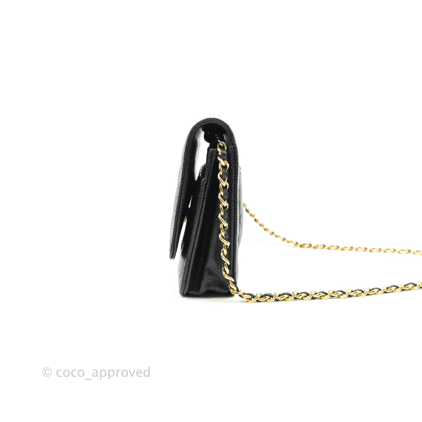 Chanel Quilted Classic WOC Black Caviar Gold Hardware