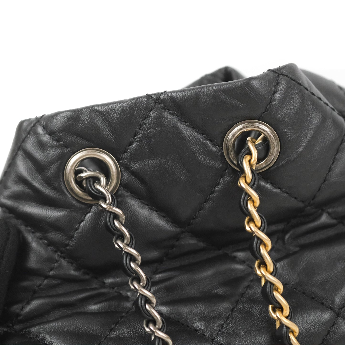 Chanel Small Gabrielle Backpack Black Aged Calfskin