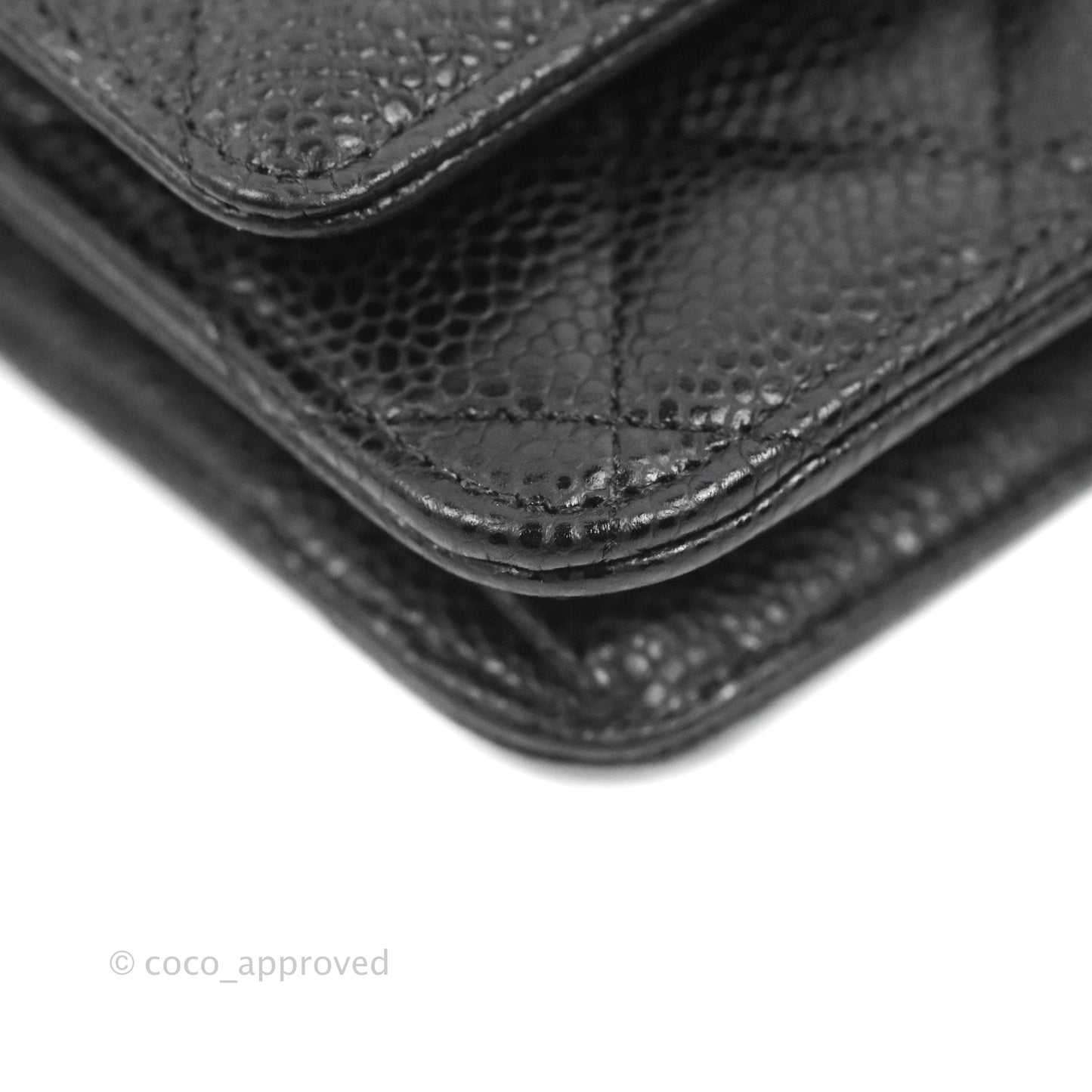 Chanel Quilted Classic WOC Black Caviar Silver Hardware