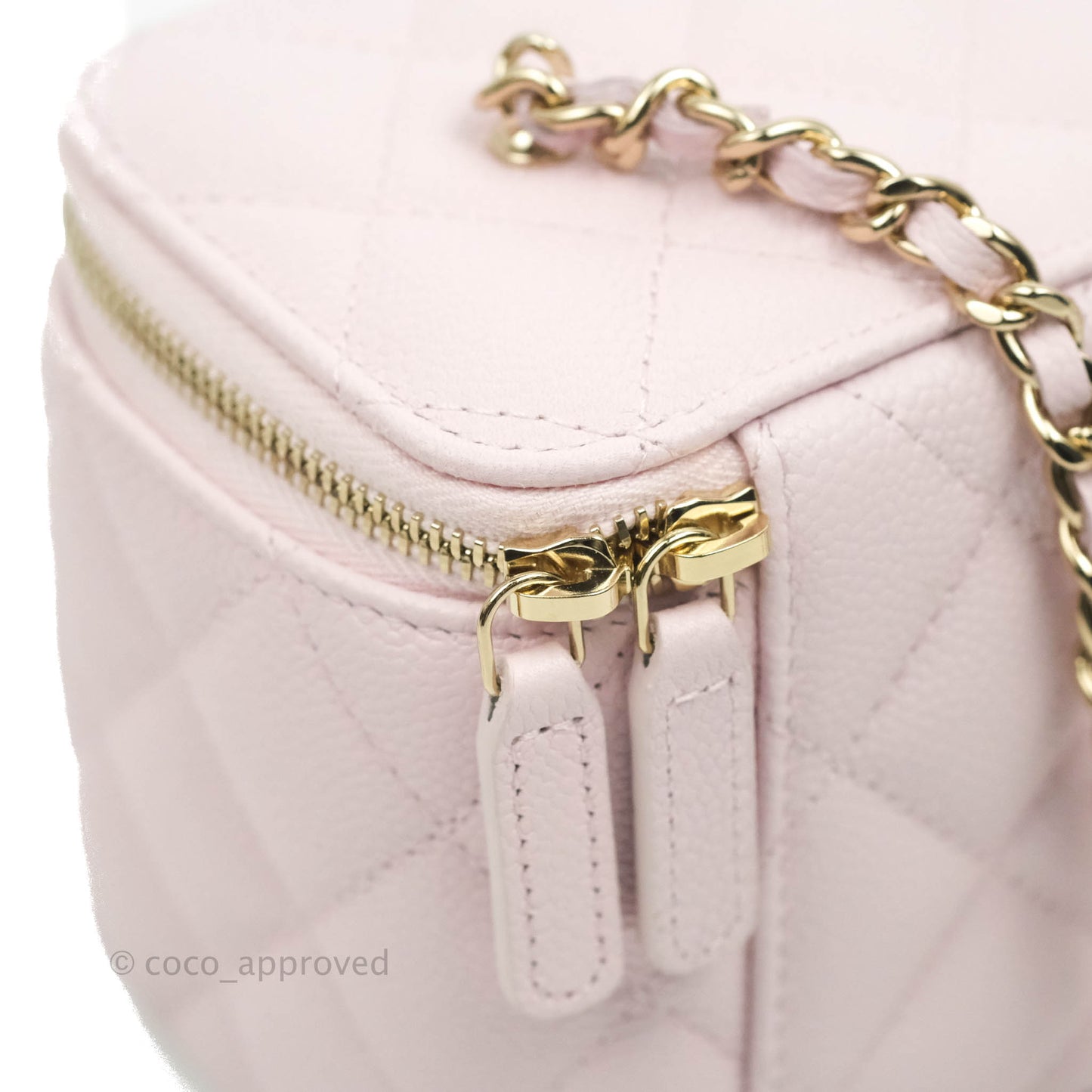 Chanel Vanity with CC Chain Light Pink Caviar Gold Hardware