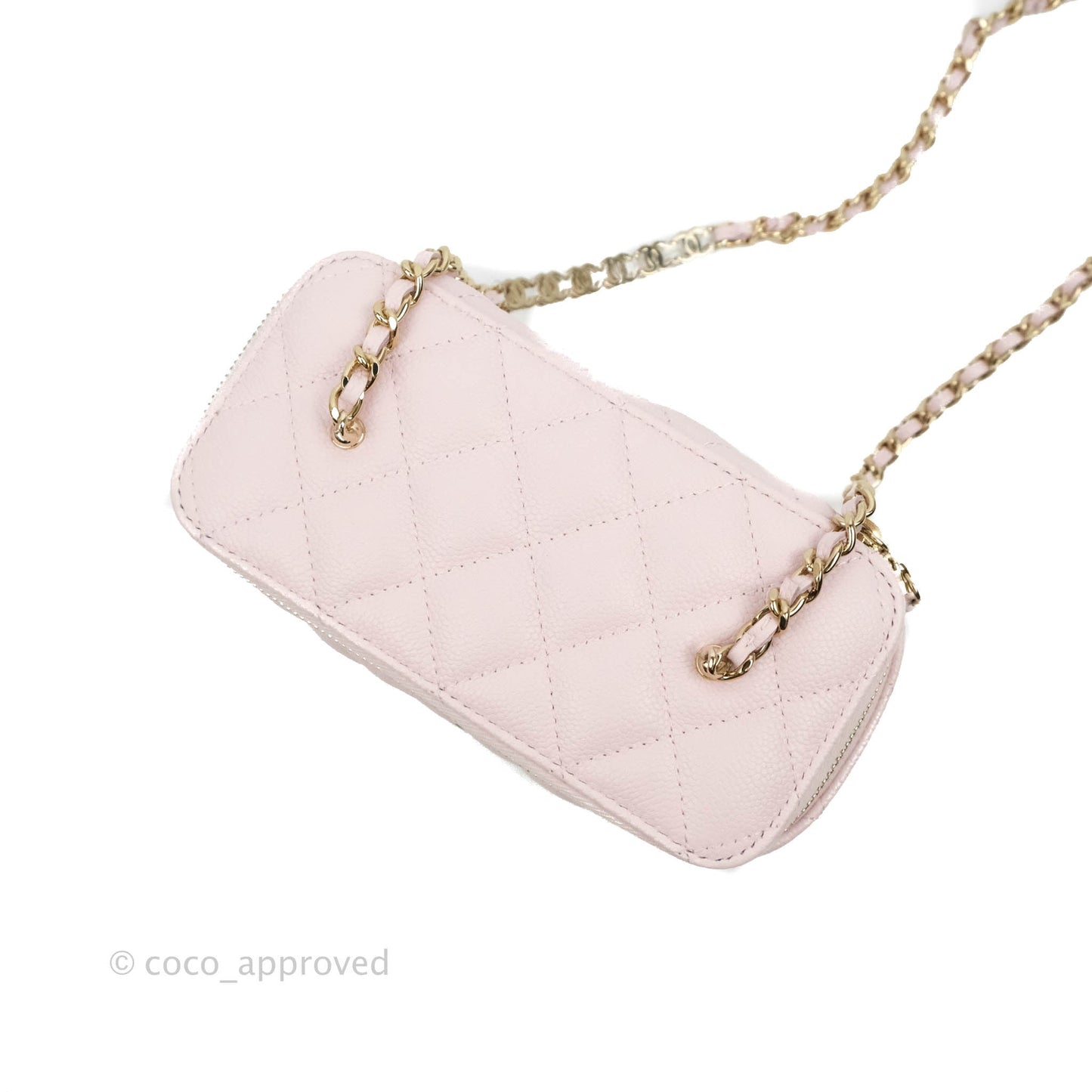 Chanel Vanity with CC Chain Light Pink Caviar Gold Hardware