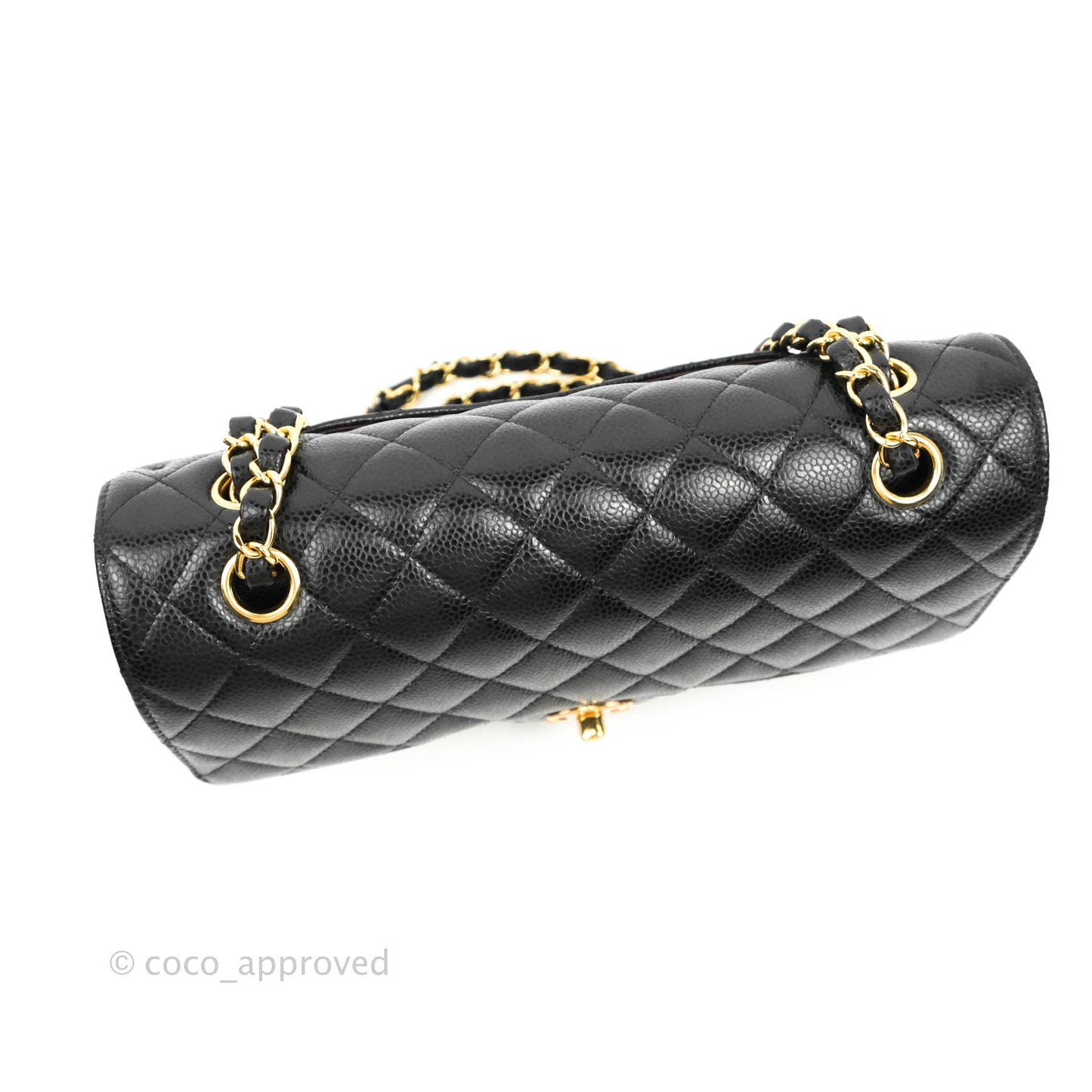 Chanel Medium Classic Quilted Flap Black Caviar Gold Hardware