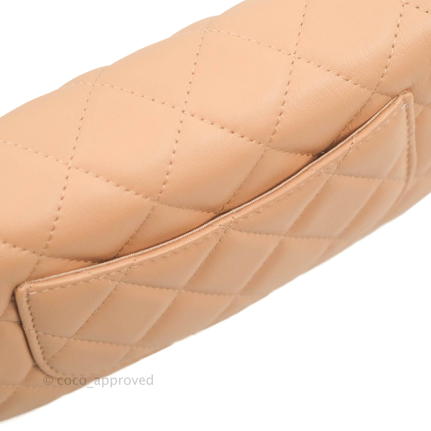 Chanel Clutch with Chain Beige Pink Calfskin Aged Gold Hardware