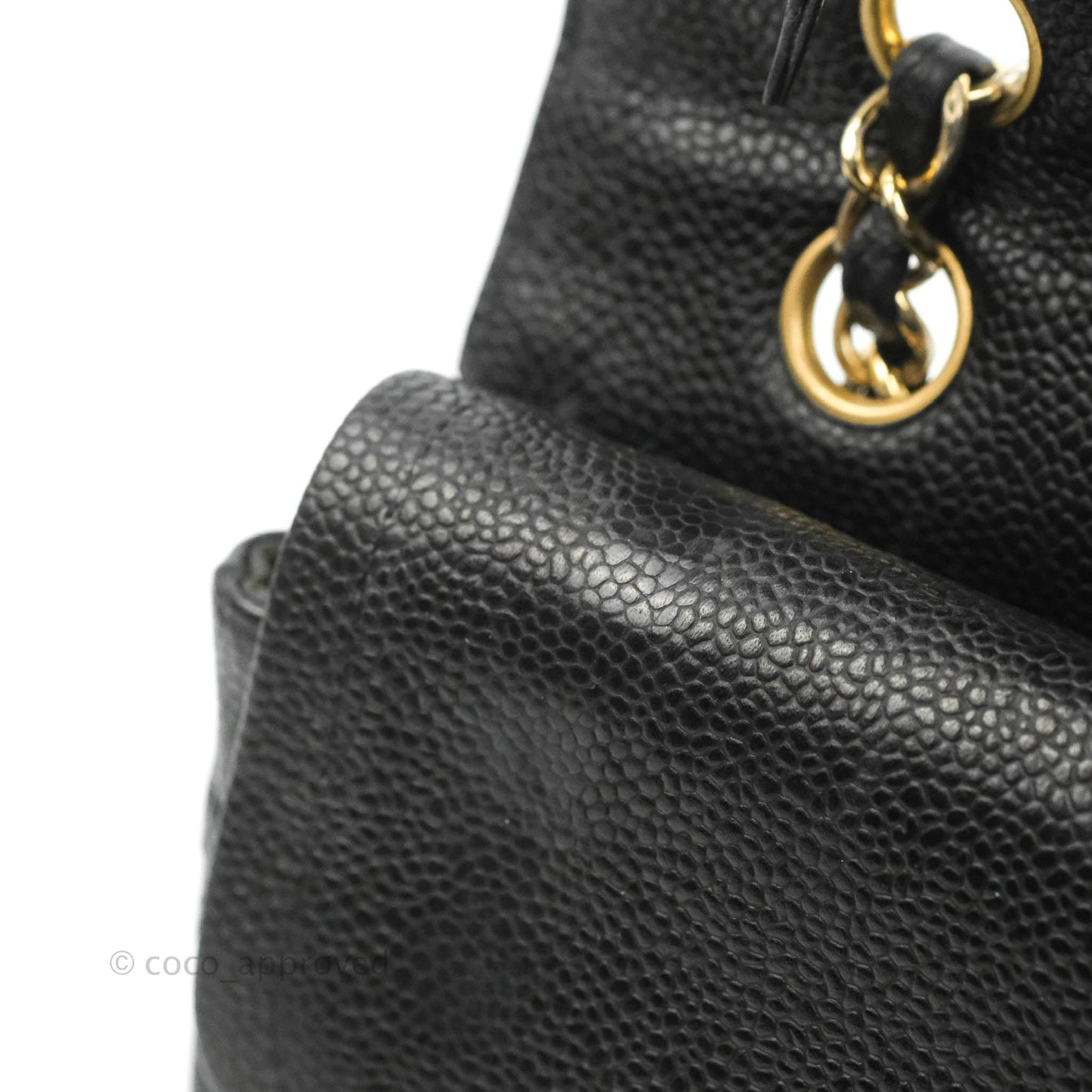 Chanel Classic M/L Medium Flap Quilted Black Caviar Gold Hardware