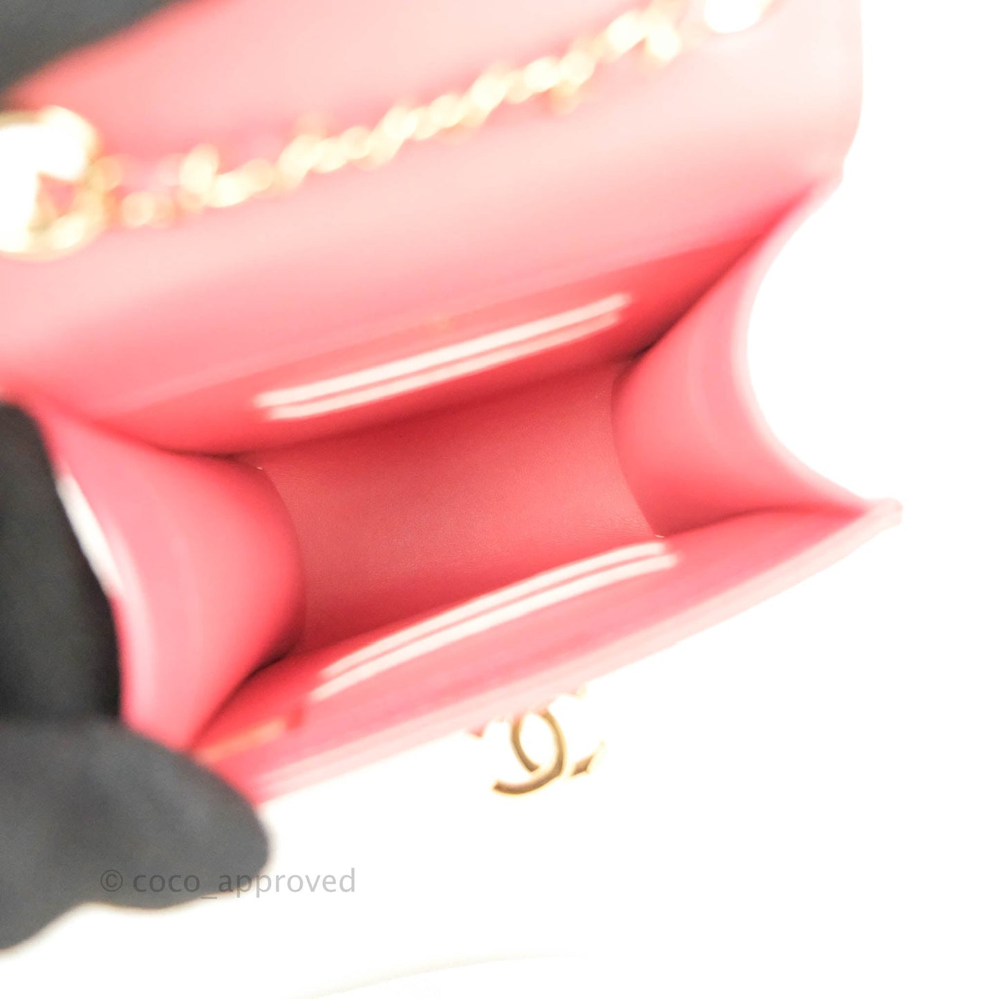 Chanel Golden Class Phone Holder With Chain Pink Caviar Gold Hardware
