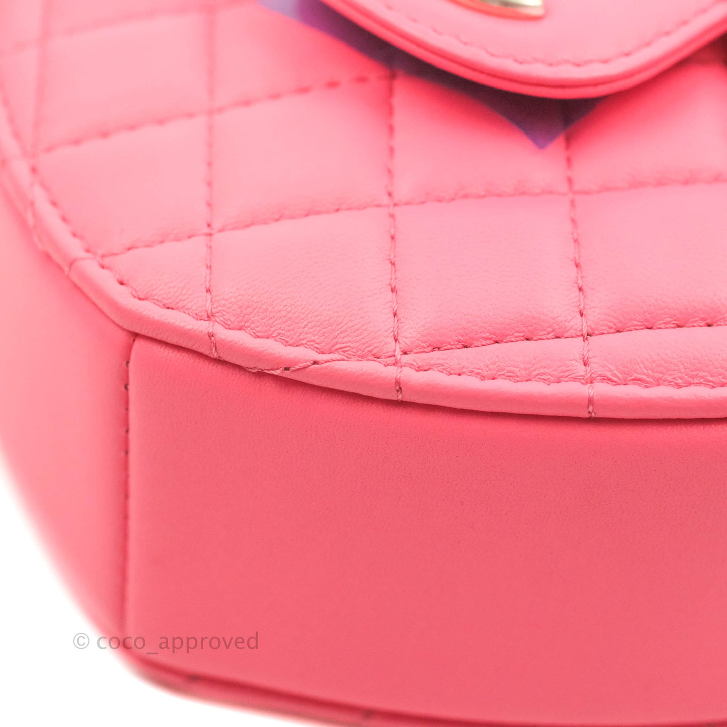 Chanel Large Heart Bag Pink Lambskin Gold Hardware 22S