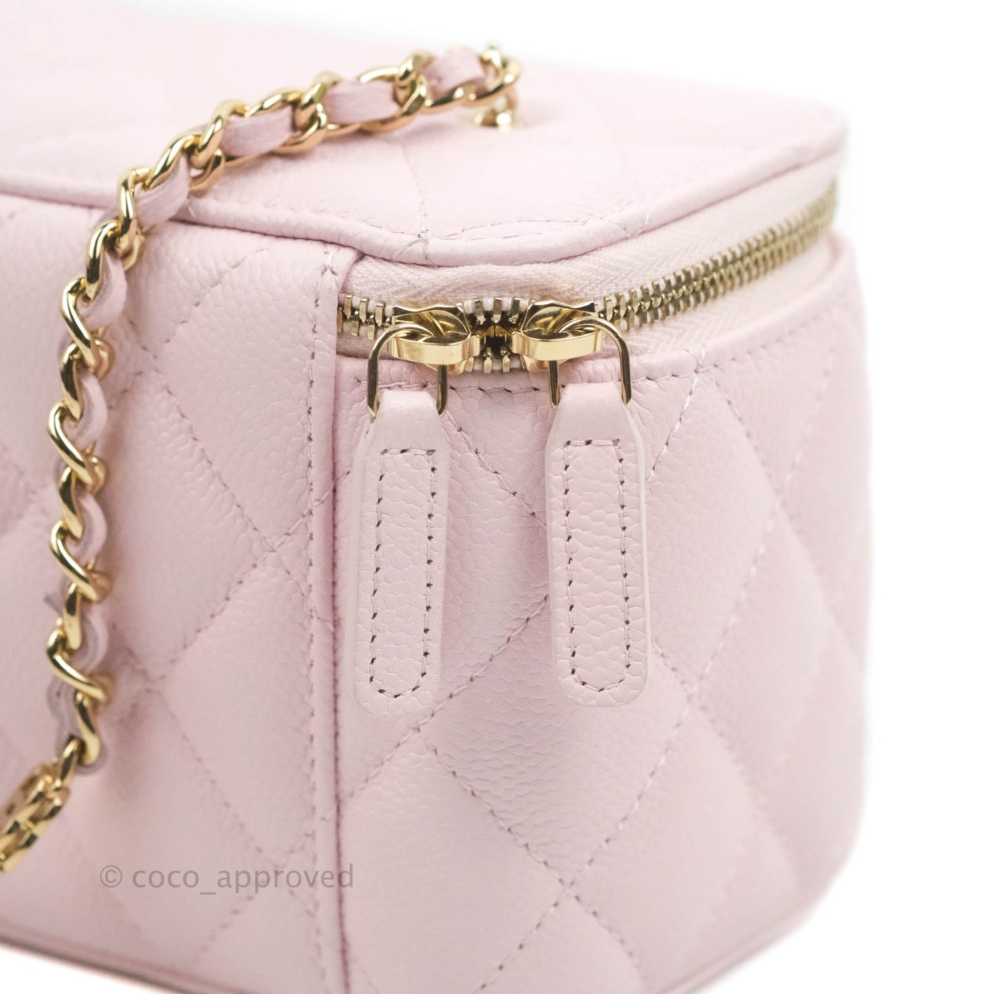 Chanel Vanity with CC Chain Light Pink Caviar Gold Hardware