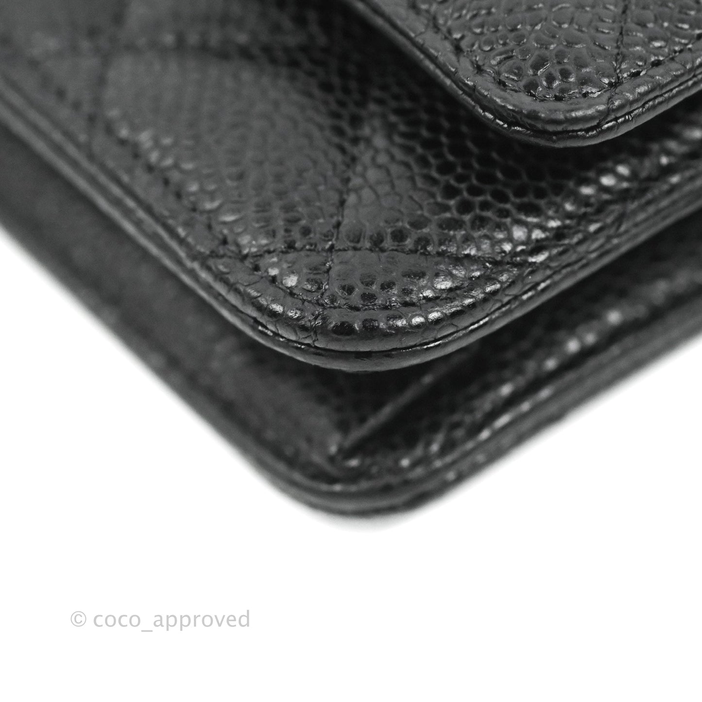 Chanel Quilted Classic WOC Black Caviar Silver Hardware