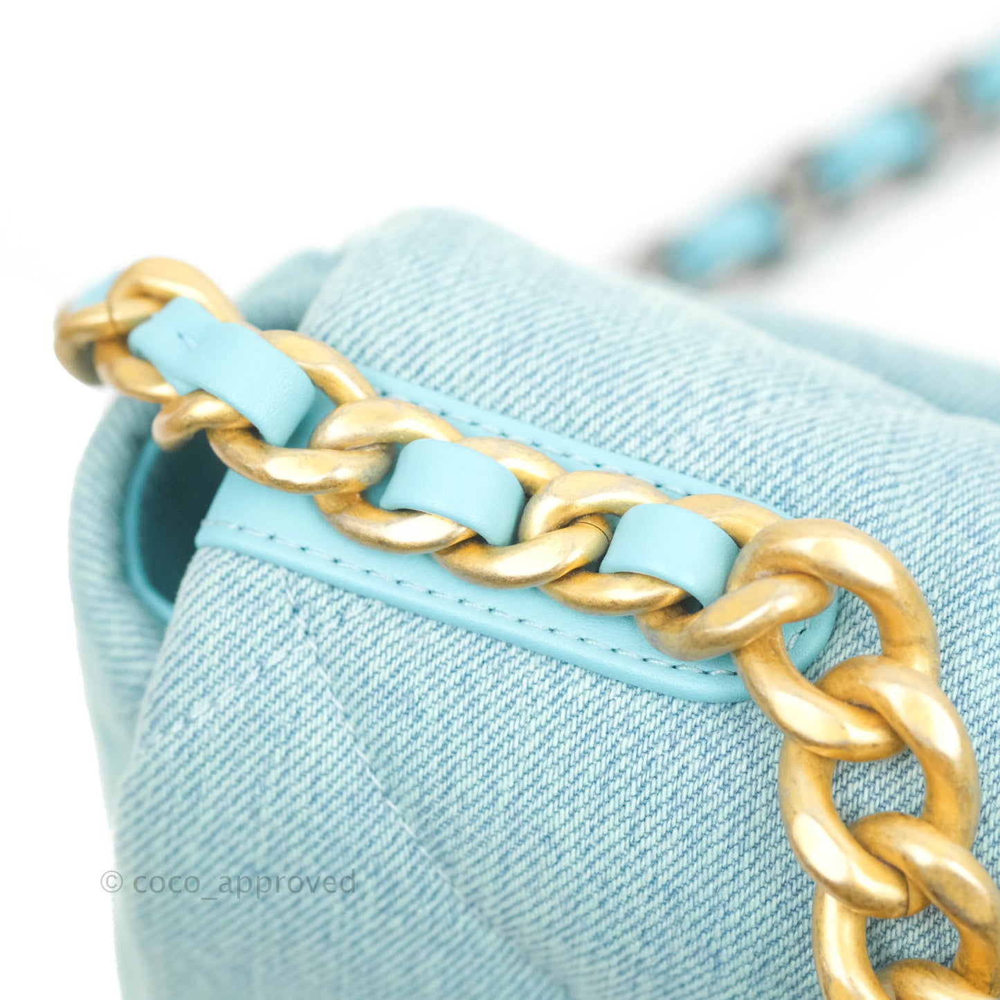 Chanel 19 Small Blue Denim Mixed Hardware