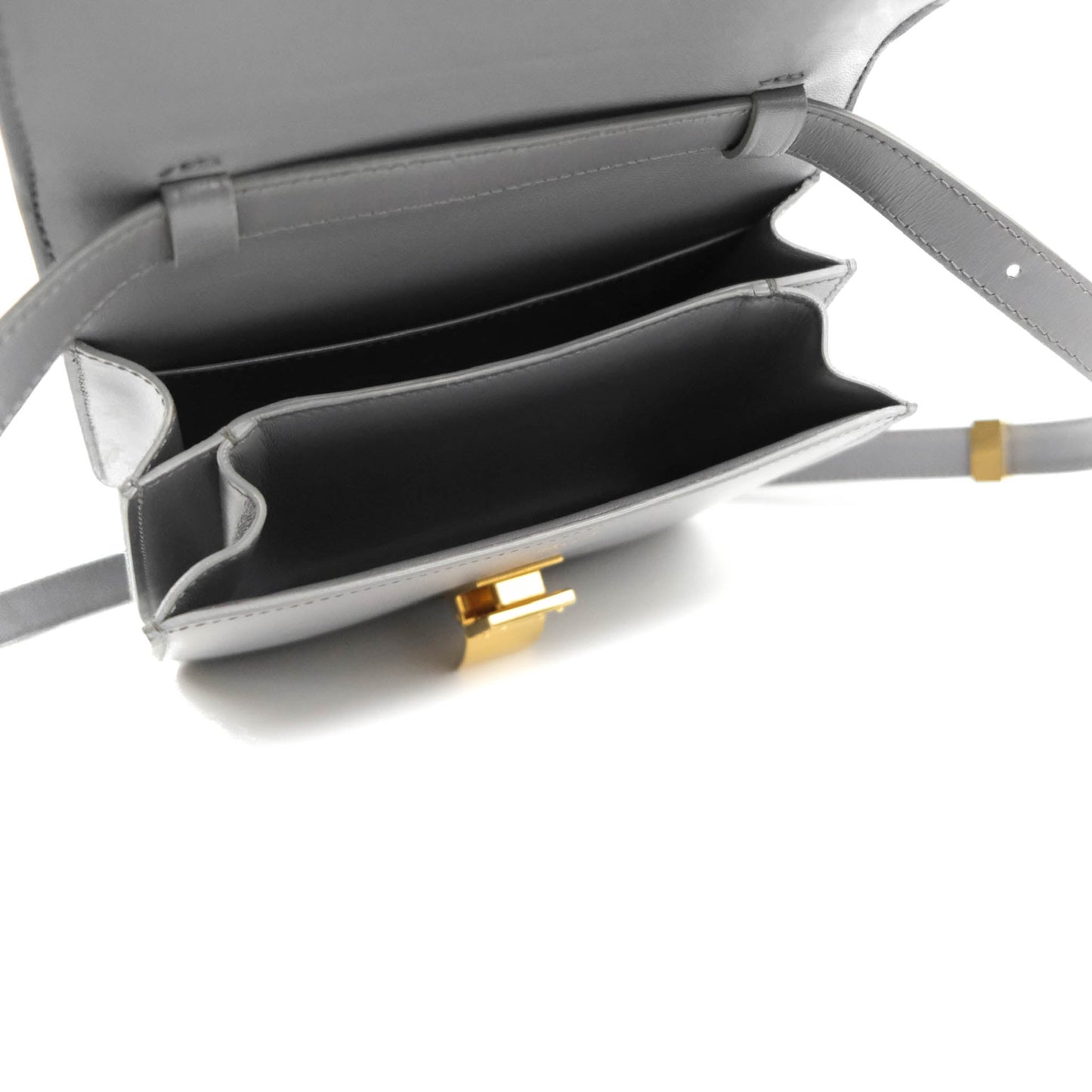 Celine Teen Classic Box Flap Light Grey Calfskin