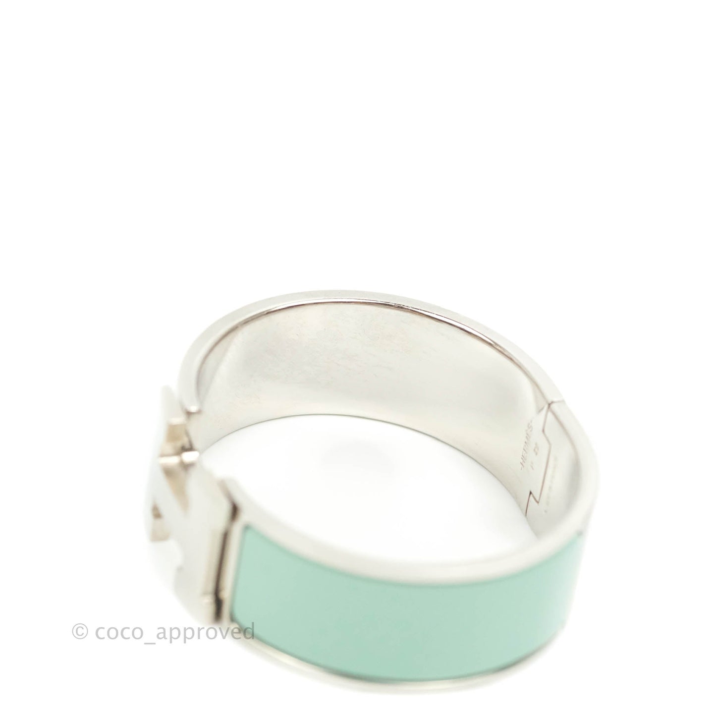 Hermès Clic Clac H Bracelet Tiffany Blue Silver Hardware