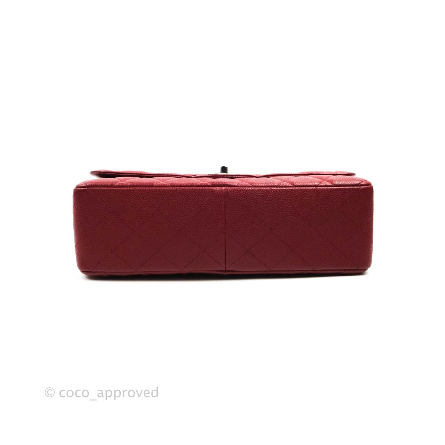 Chanel Jumbo Single Flap Burgundy Caviar Silver Hardware⁣⁣