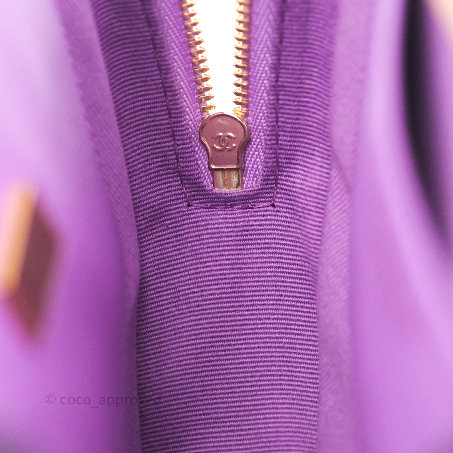 Chanel Large Heart Bag Purple Lambskin Gold Hardware 22S