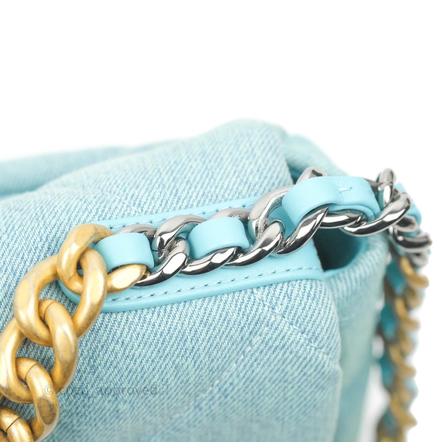Chanel 19 Small Blue Denim Mixed Hardware