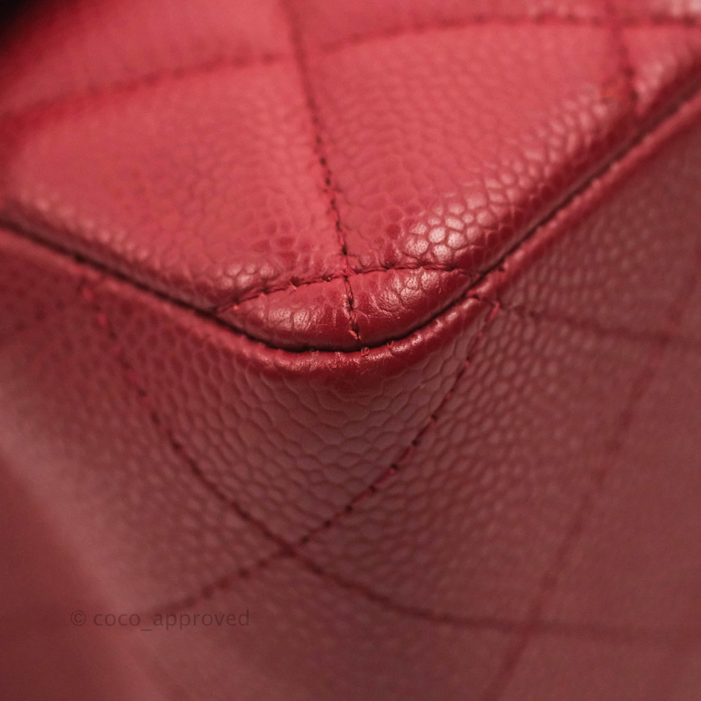 Chanel Jumbo Single Flap Burgundy Caviar Silver Hardware⁣⁣