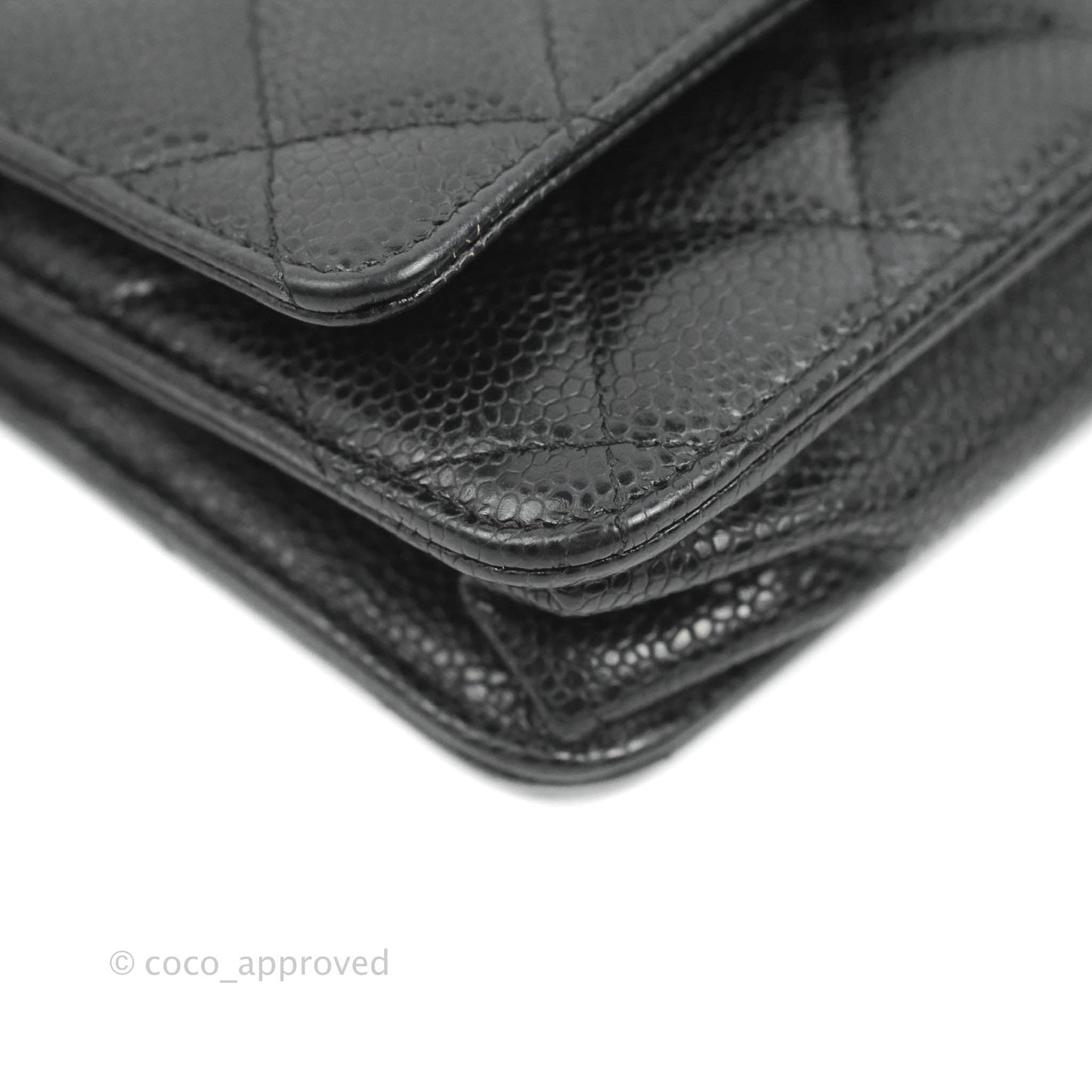 Chanel Quilted Classic WOC Black Caviar Gold Hardware