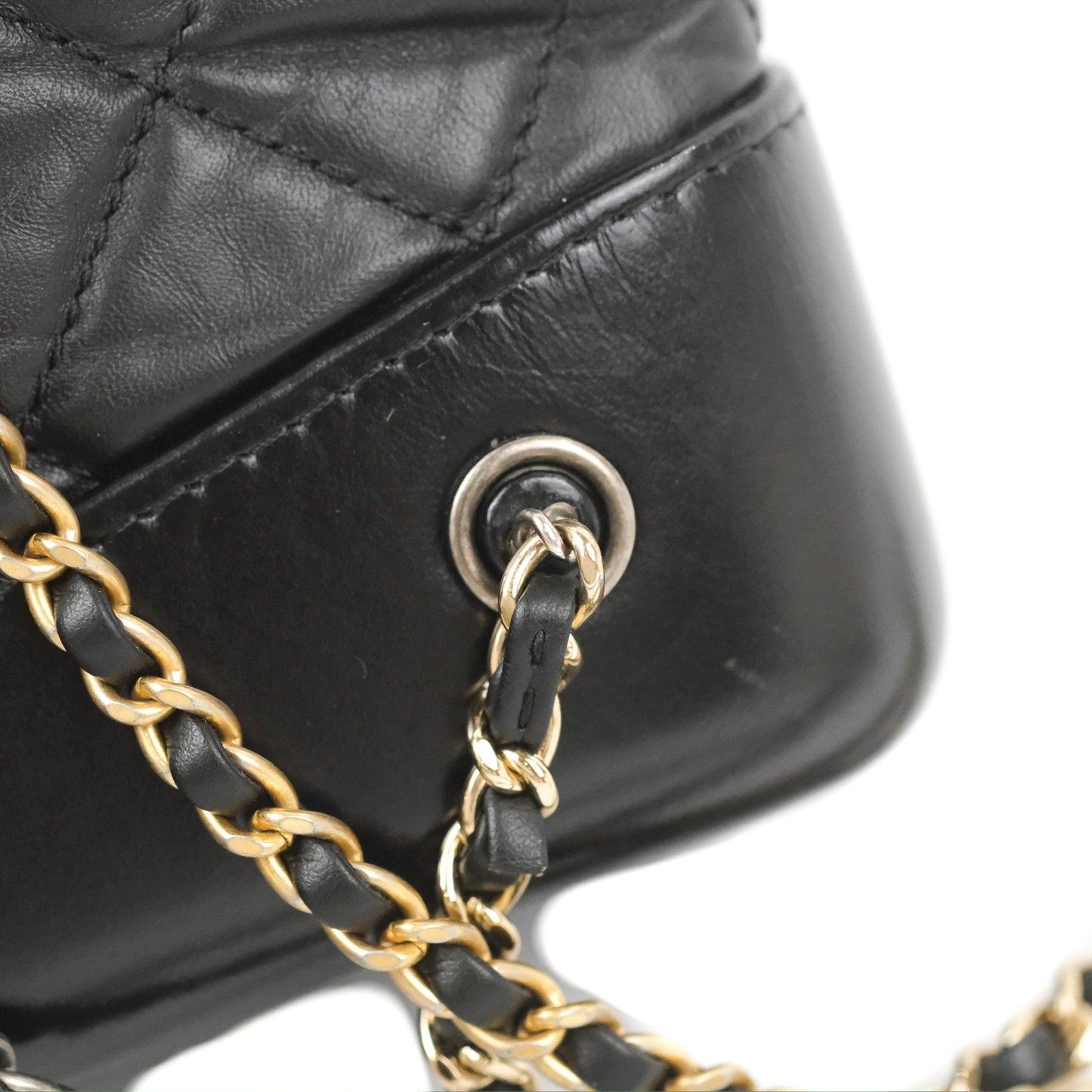 Chanel Small Gabrielle Backpack Black Aged Calfskin